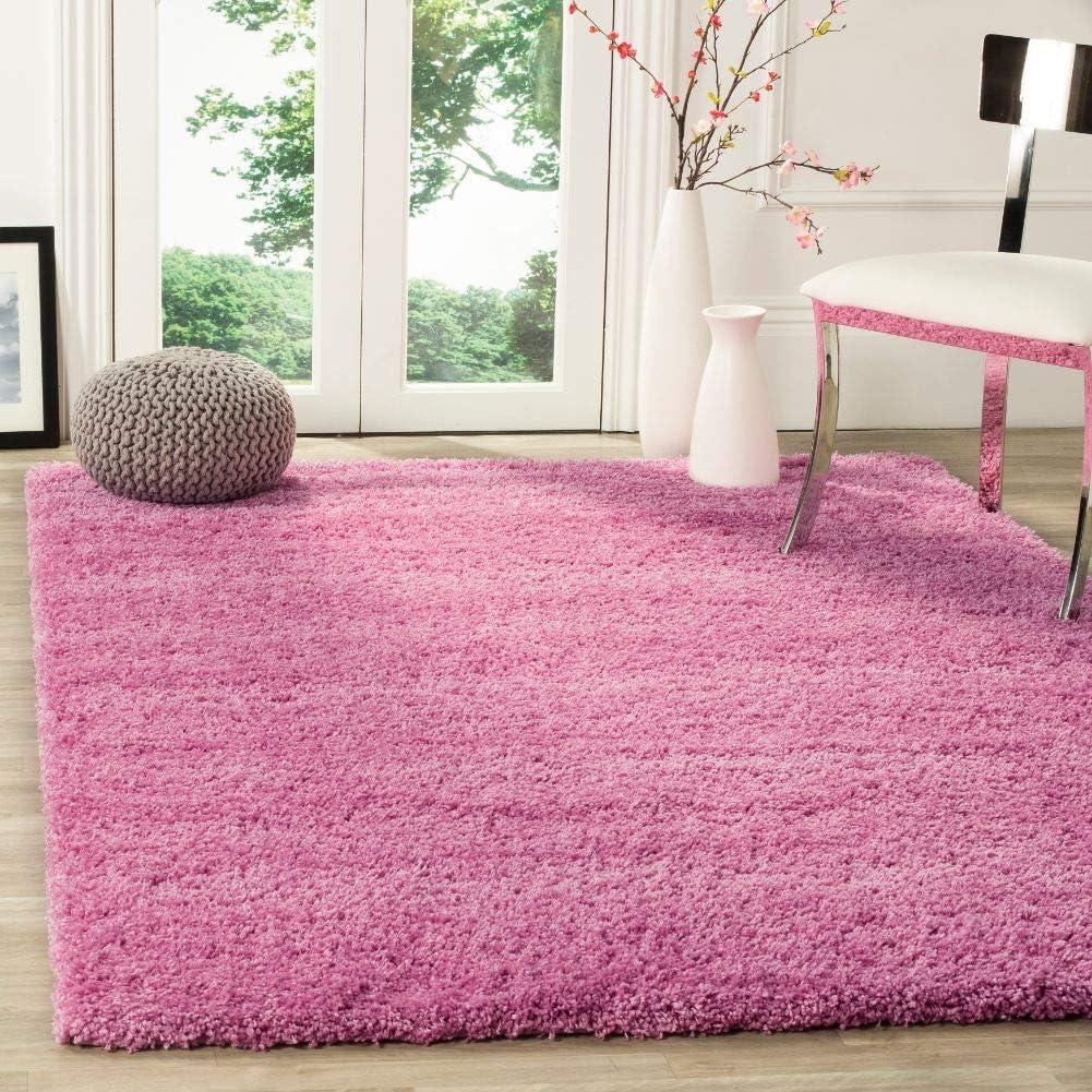 image:imageSAFAVIEH California Shag Collection Area Rug 53 x 76 Beige NonShedding amp Easy to Clean Ultra Plush Thick Pile Ideal for Living Room Bedroom Dining Space SG1511313Pink
