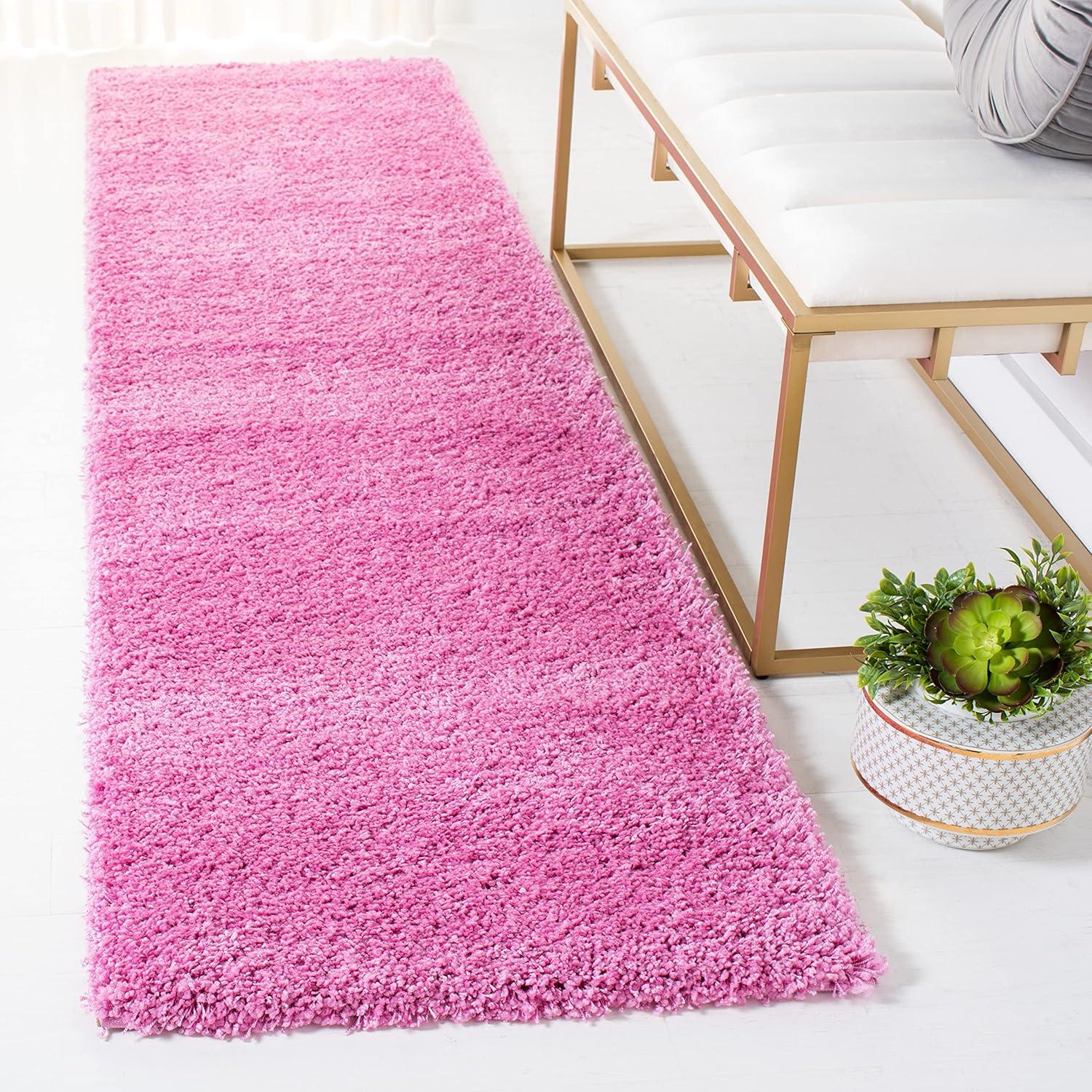 image:imageSAFAVIEH California Shag Collection Area Rug 53 x 76 Beige NonShedding amp Easy to Clean Ultra Plush Thick Pile Ideal for Living Room Bedroom Dining Space SG1511313Pink
