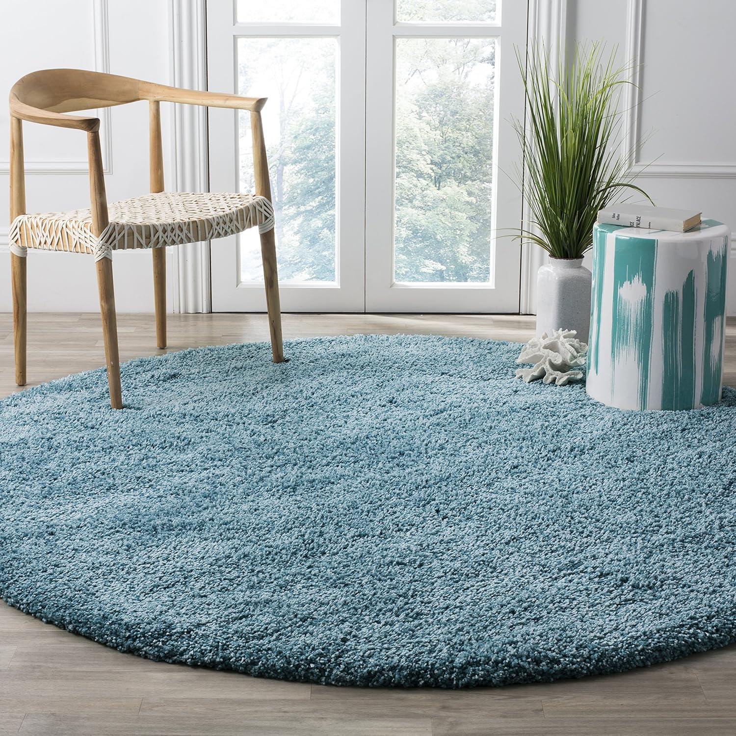 image:imageSAFAVIEH California Shag Collection Area Rug 53 x 76 Beige NonShedding amp Easy to Clean Ultra Plush Thick Pile Ideal for Living Room Bedroom Dining Space SG1511313Turquoise