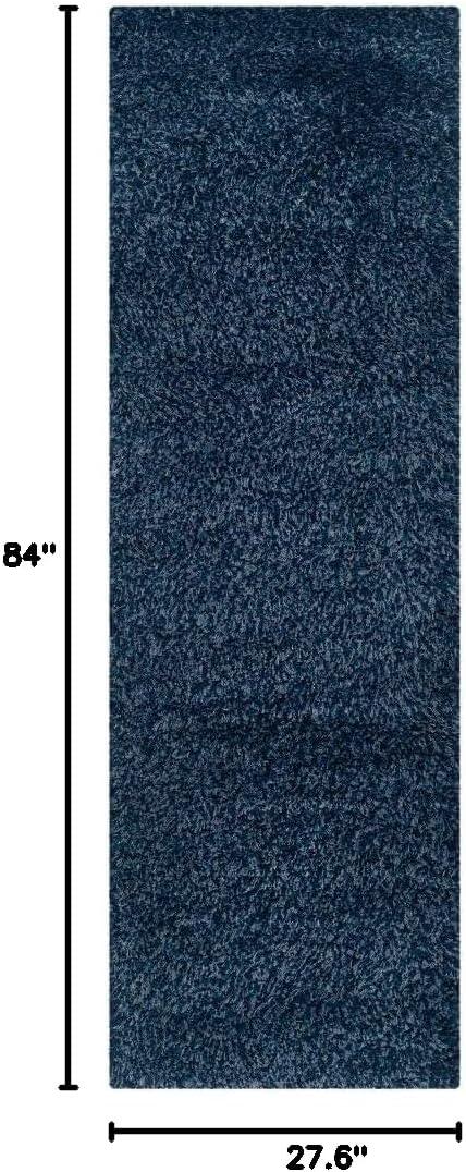 image:imageSAFAVIEH California Shag Collection Area Rug 53 x 76 Beige NonShedding amp Easy to Clean Ultra Plush Thick Pile Ideal for Living Room Bedroom Dining Space SG1511313Navy