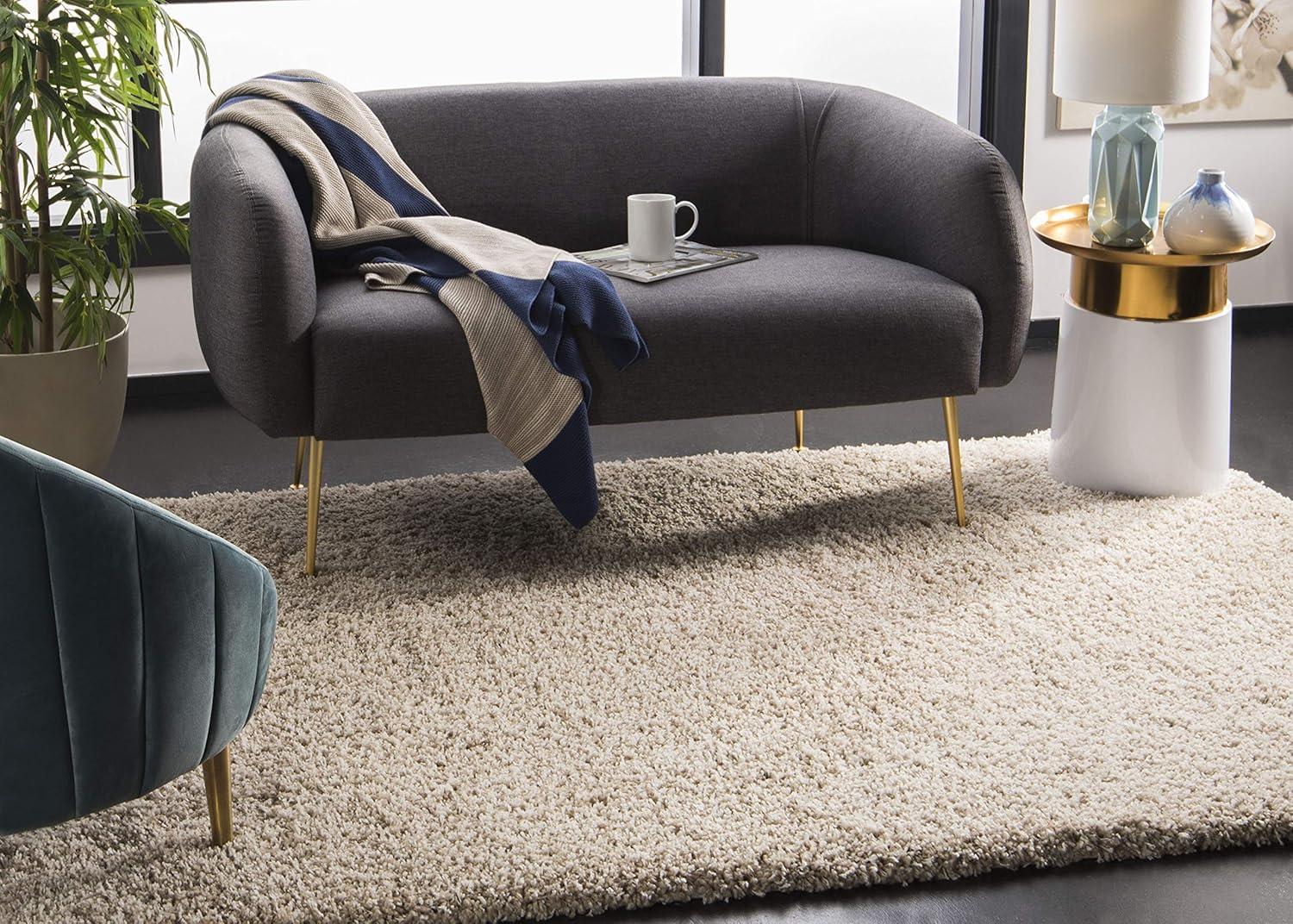 image:imageSAFAVIEH California Shag Collection Area Rug 53 x 76 Beige NonShedding amp Easy to Clean Ultra Plush Thick Pile Ideal for Living Room Bedroom Dining Space SG1511313Beige