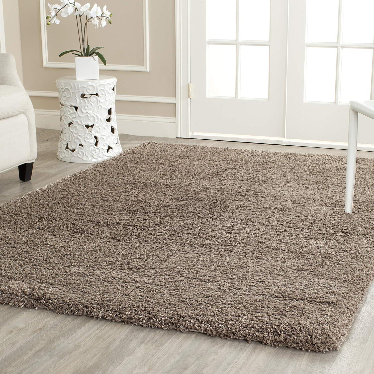 image:imageSAFAVIEH California Shag Collection Area Rug 53 x 76 Beige NonShedding amp Easy to Clean Ultra Plush Thick Pile Ideal for Living Room Bedroom Dining Space SG1511313Taupe
