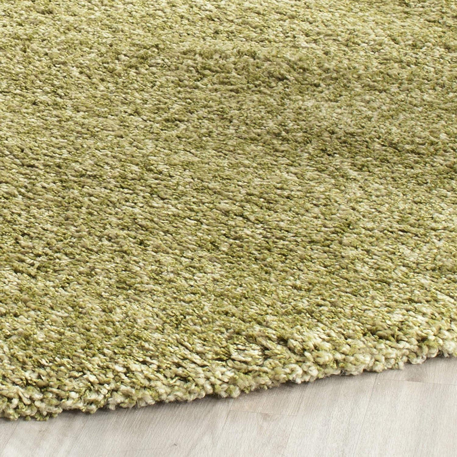 image:imageSAFAVIEH California Shag Collection Area Rug 53 x 76 Beige NonShedding amp Easy to Clean Ultra Plush Thick Pile Ideal for Living Room Bedroom Dining Space SG1511313Green