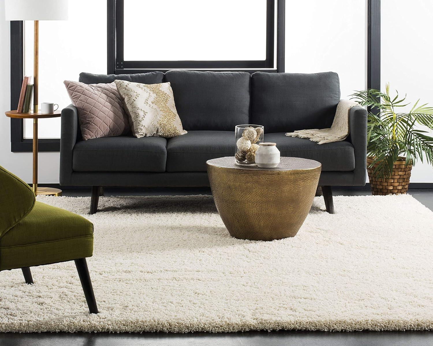 image:imageSAFAVIEH California Shag Collection Area Rug 53 x 76 Beige NonShedding amp Easy to Clean Ultra Plush Thick Pile Ideal for Living Room Bedroom Dining Space SG1511313Ivory