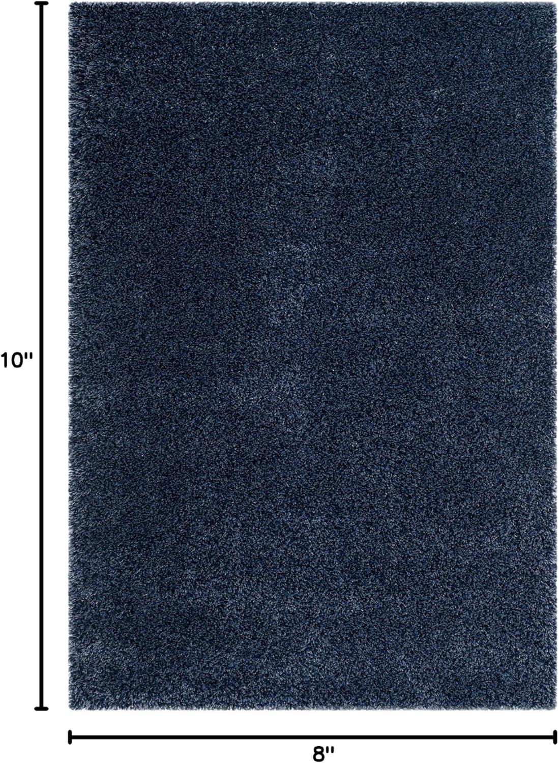 image:imageSAFAVIEH California Shag Collection Area Rug 53 x 76 Beige NonShedding amp Easy to Clean Ultra Plush Thick Pile Ideal for Living Room Bedroom Dining Space SG1511313Navy