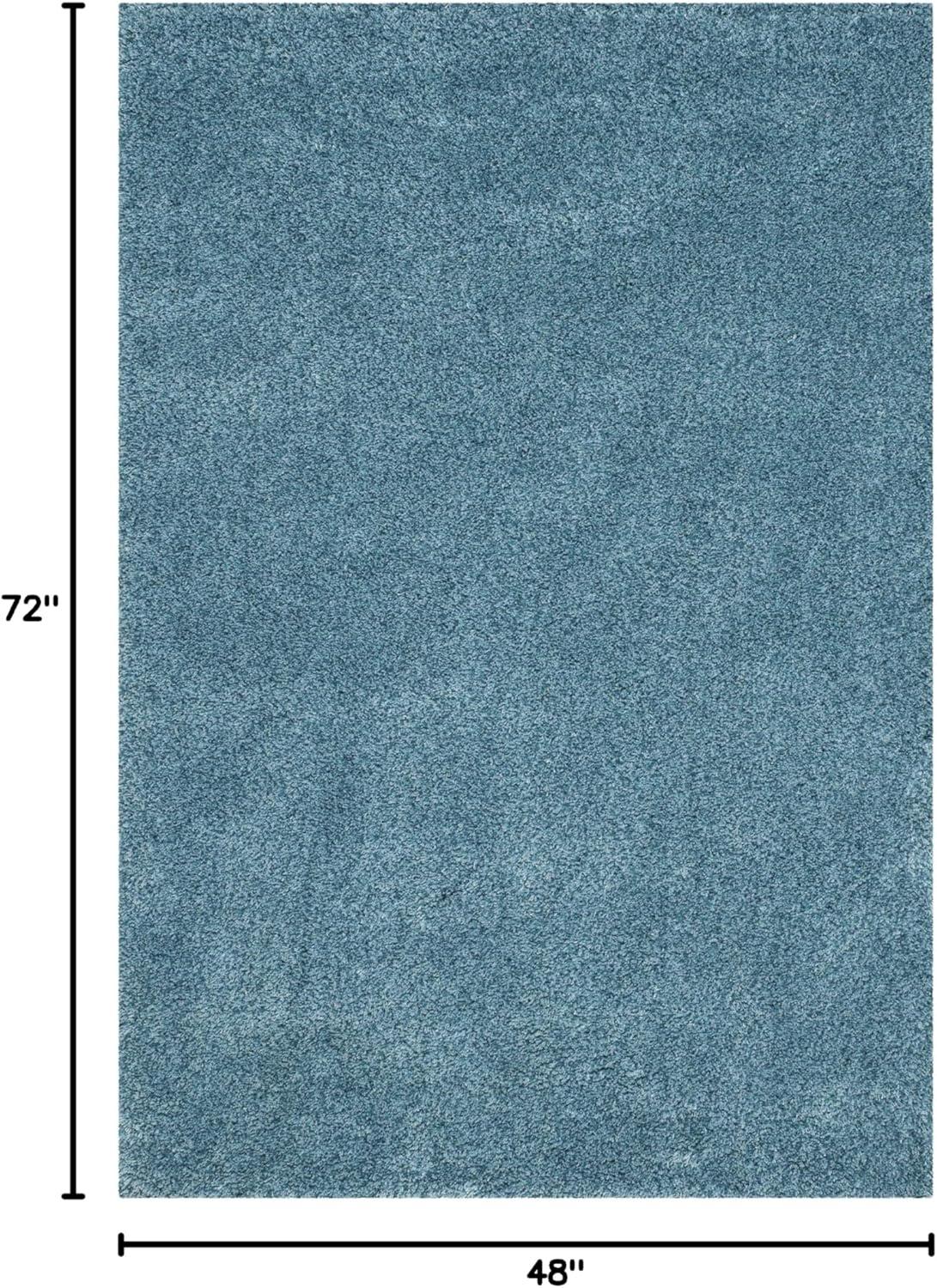 image:imageSAFAVIEH California Shag Collection Area Rug 53 x 76 Beige NonShedding amp Easy to Clean Ultra Plush Thick Pile Ideal for Living Room Bedroom Dining Space SG1511313Turquoise