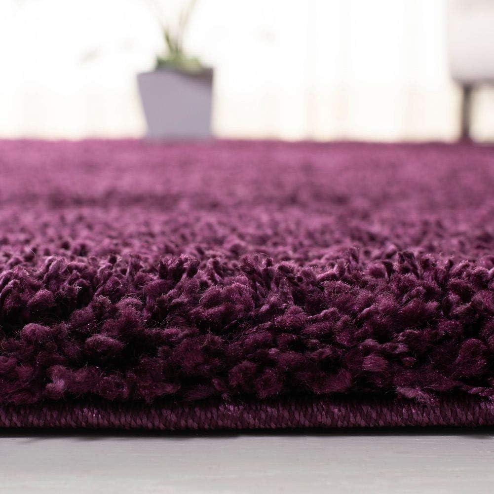 image:imageSAFAVIEH California Shag Collection Area Rug 53 x 76 Beige NonShedding amp Easy to Clean Ultra Plush Thick Pile Ideal for Living Room Bedroom Dining Space SG1511313Purple