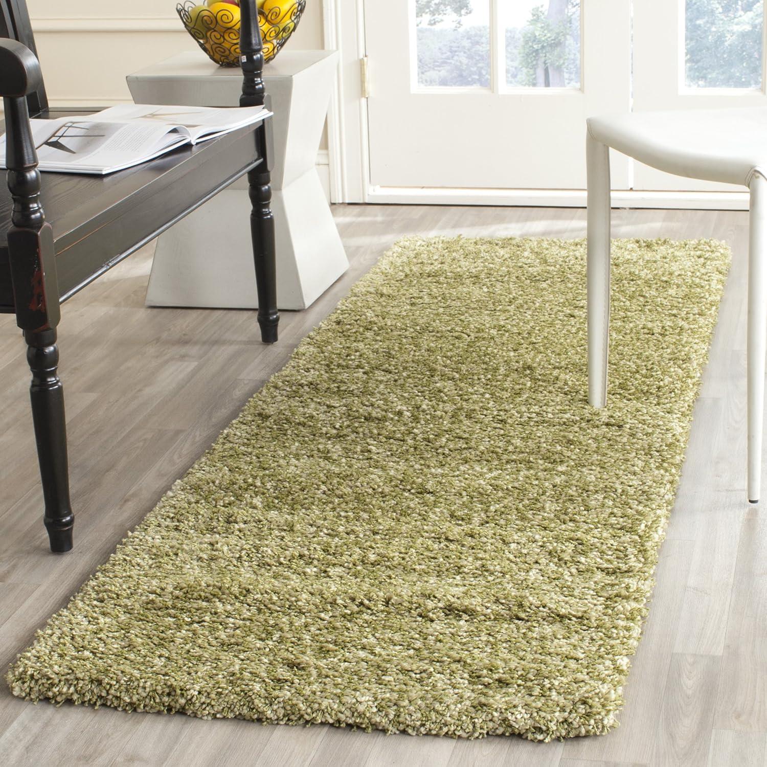 image:imageSAFAVIEH California Shag Collection Area Rug 53 x 76 Beige NonShedding amp Easy to Clean Ultra Plush Thick Pile Ideal for Living Room Bedroom Dining Space SG1511313Green