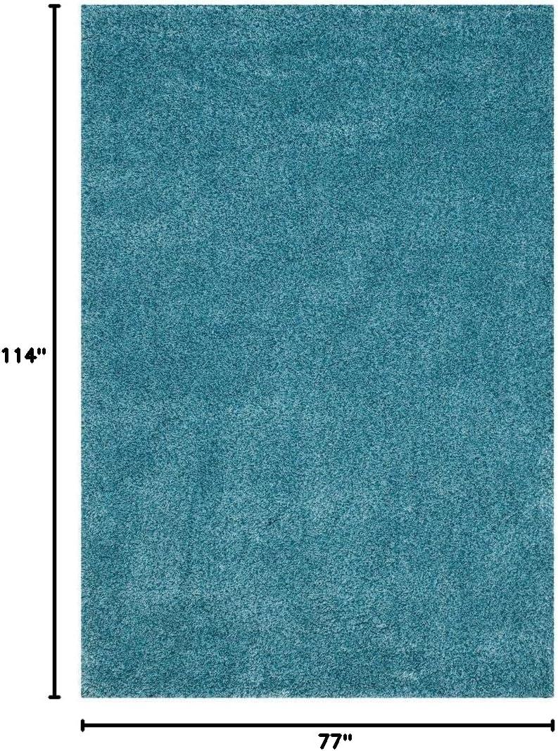 image:imageSAFAVIEH California Shag Collection Area Rug 53 x 76 Beige NonShedding amp Easy to Clean Ultra Plush Thick Pile Ideal for Living Room Bedroom Dining Space SG1511313Turquoise