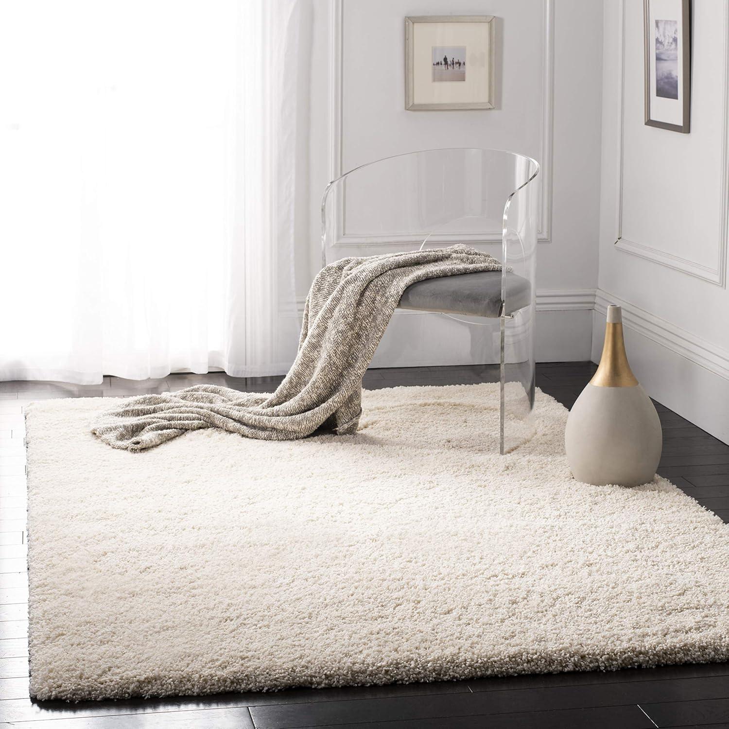 image:imageSAFAVIEH California Shag Collection Area Rug 53 x 76 Beige NonShedding amp Easy to Clean Ultra Plush Thick Pile Ideal for Living Room Bedroom Dining Space SG1511313Ivory