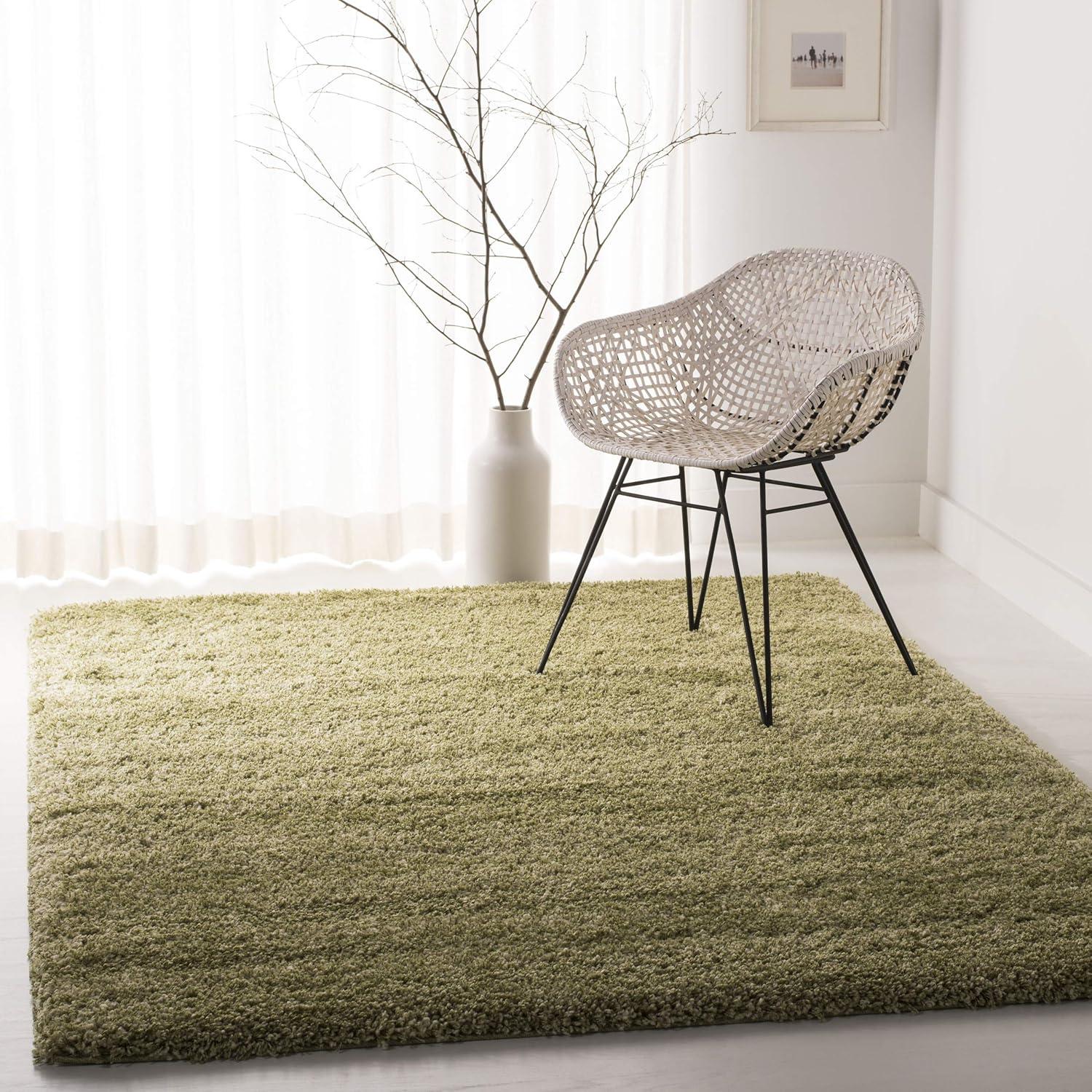 image:imageSAFAVIEH California Shag Collection Area Rug 53 x 76 Beige NonShedding amp Easy to Clean Ultra Plush Thick Pile Ideal for Living Room Bedroom Dining Space SG1511313Green