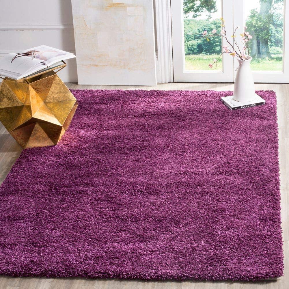 image:imageSAFAVIEH California Shag Collection Area Rug 53 x 76 Beige NonShedding amp Easy to Clean Ultra Plush Thick Pile Ideal for Living Room Bedroom Dining Space SG1511313Purple