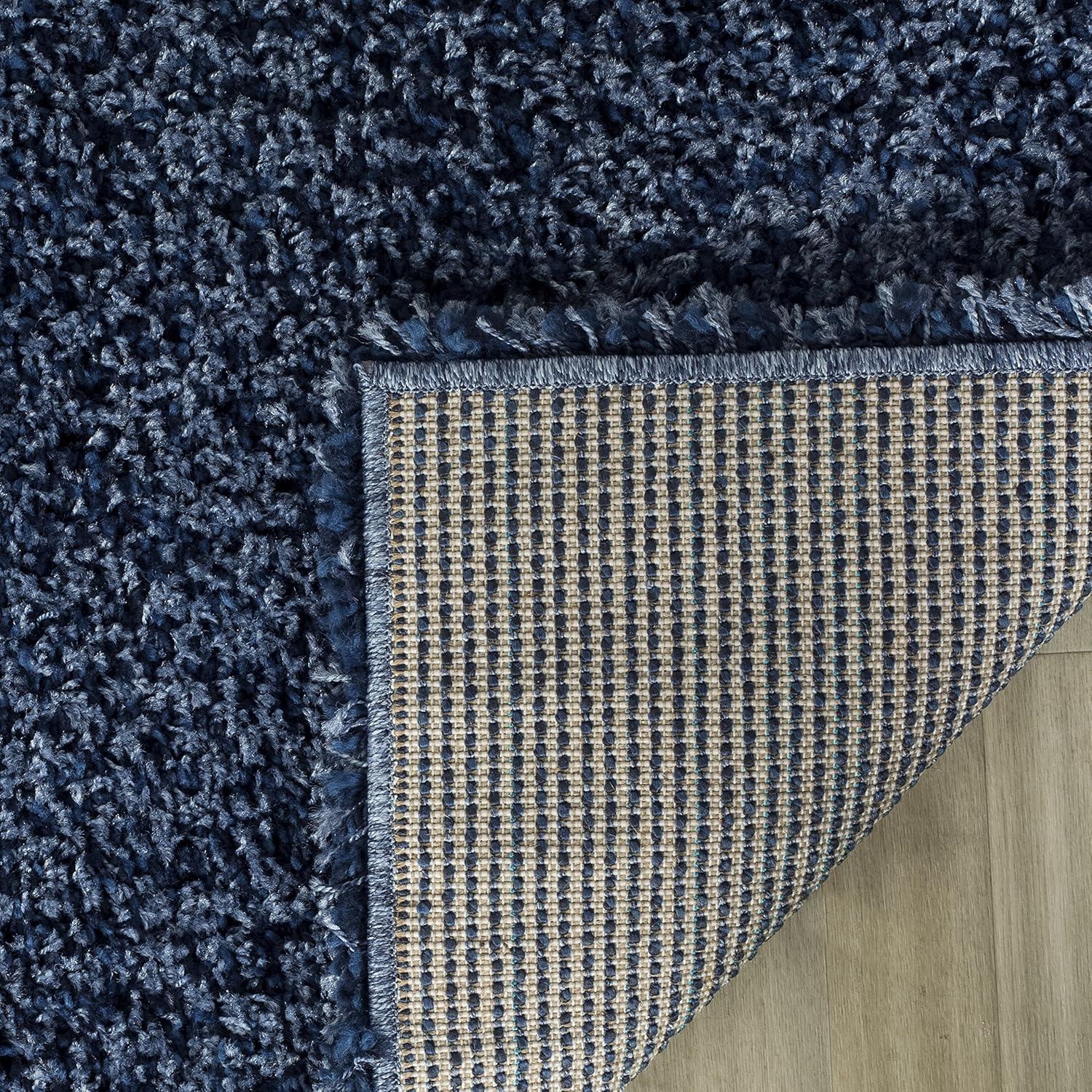 image:imageSAFAVIEH California Shag Collection Area Rug 53 x 76 Beige NonShedding amp Easy to Clean Ultra Plush Thick Pile Ideal for Living Room Bedroom Dining Space SG1511313Navy