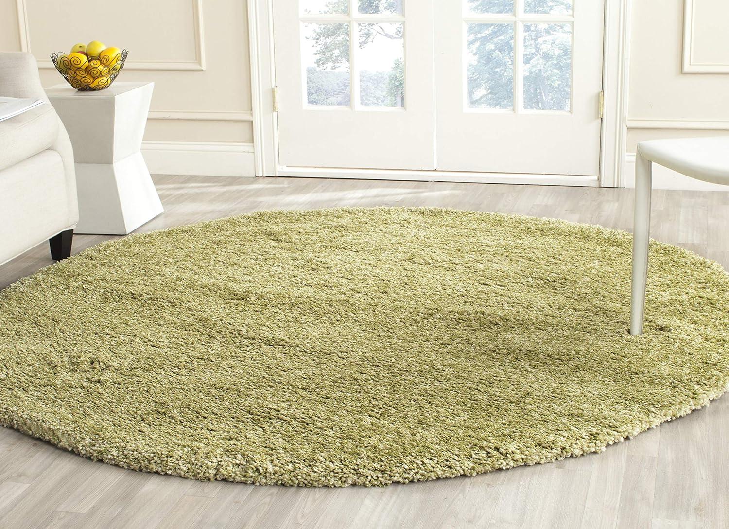 image:imageSAFAVIEH California Shag Collection Area Rug 53 x 76 Beige NonShedding amp Easy to Clean Ultra Plush Thick Pile Ideal for Living Room Bedroom Dining Space SG1511313Green