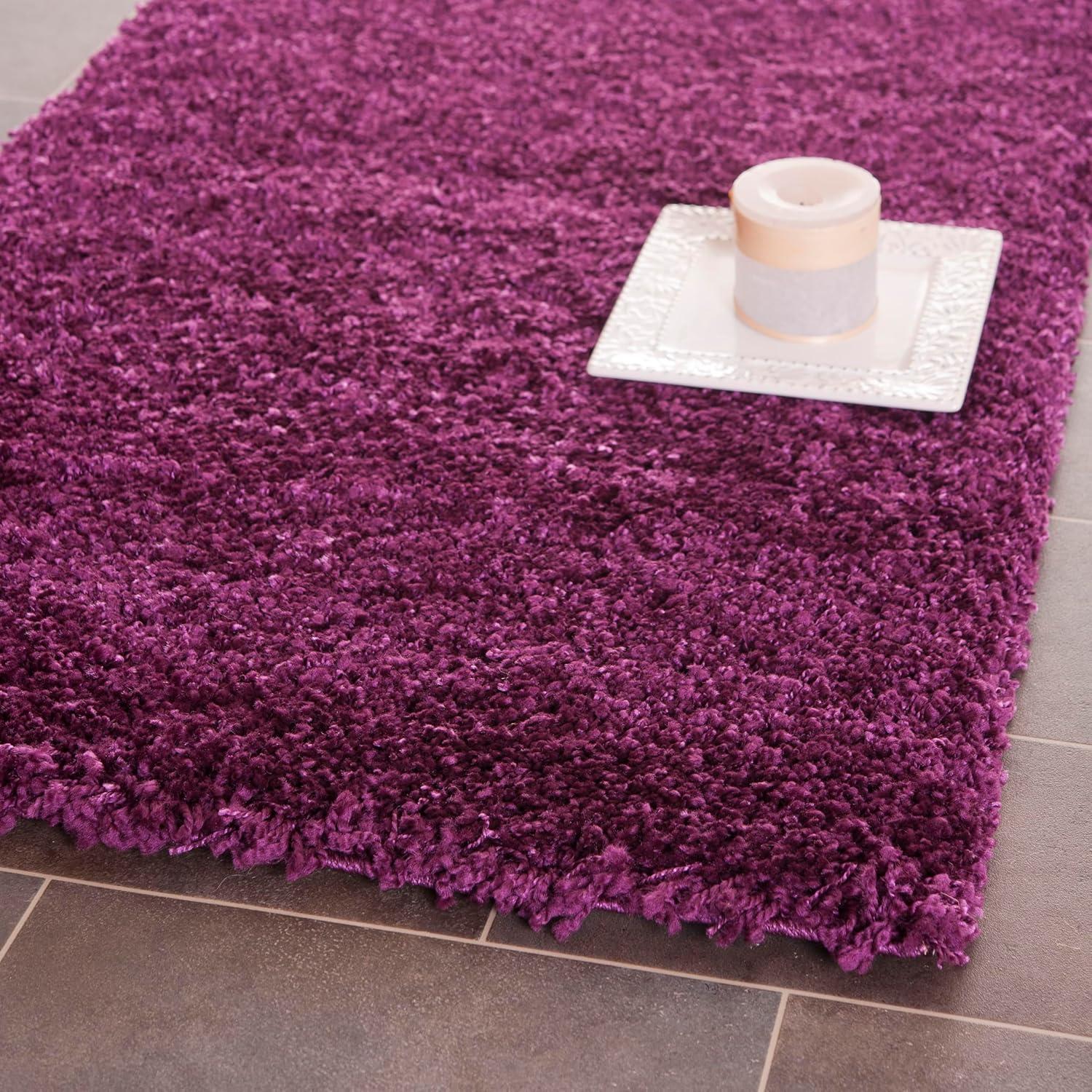 image:imageSAFAVIEH California Shag Collection Area Rug 53 x 76 Beige NonShedding amp Easy to Clean Ultra Plush Thick Pile Ideal for Living Room Bedroom Dining Space SG1511313Purple