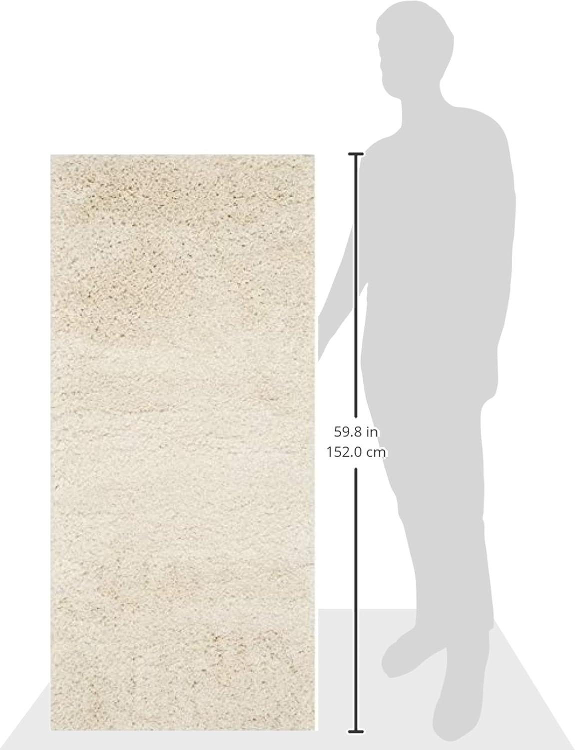 image:imageSAFAVIEH California Shag Collection Area Rug 53 x 76 Beige NonShedding amp Easy to Clean Ultra Plush Thick Pile Ideal for Living Room Bedroom Dining Space SG1511313Ivory
