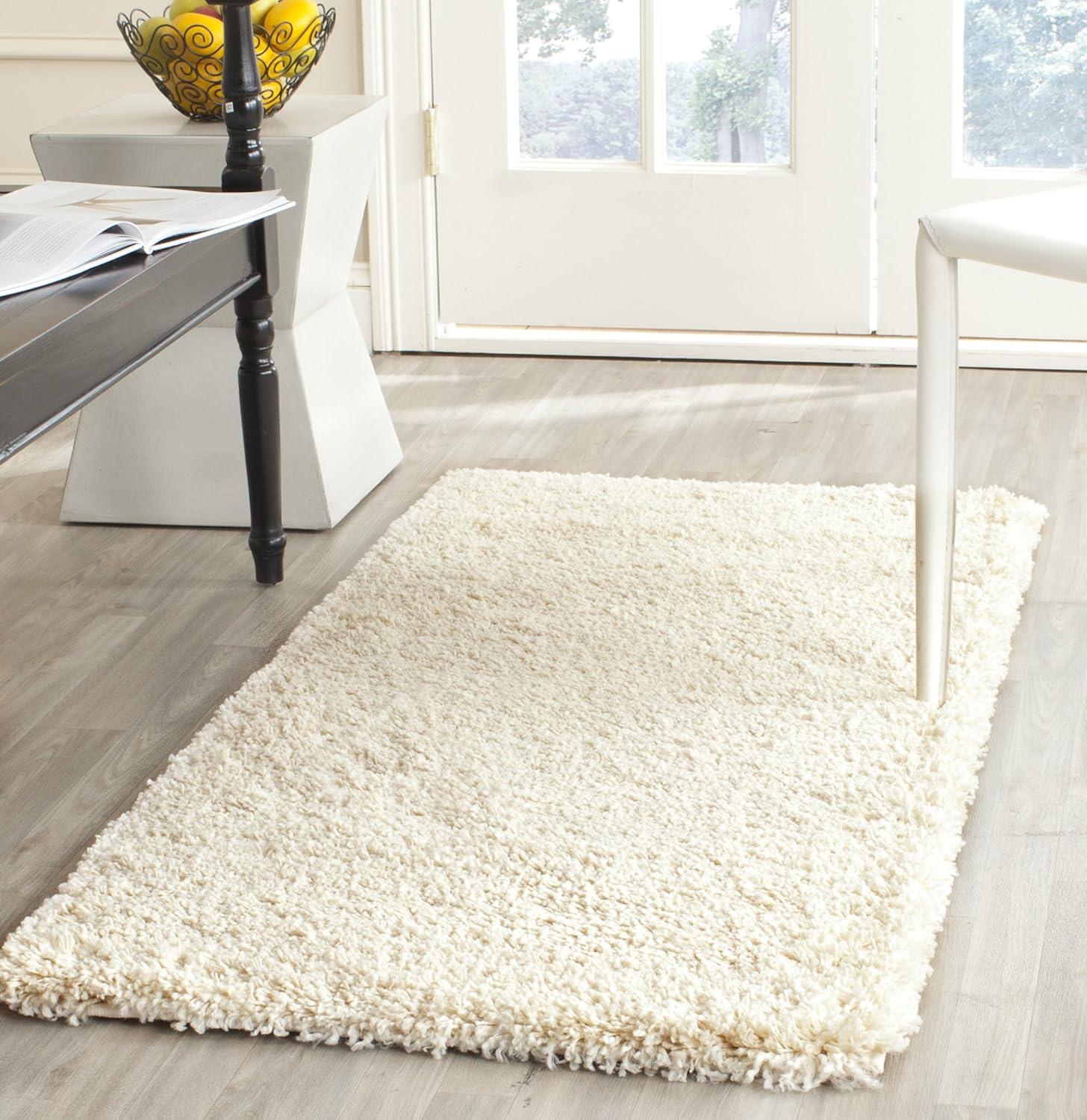 image:imageSAFAVIEH California Shag Collection Area Rug 53 x 76 Beige NonShedding amp Easy to Clean Ultra Plush Thick Pile Ideal for Living Room Bedroom Dining Space SG1511313Ivory
