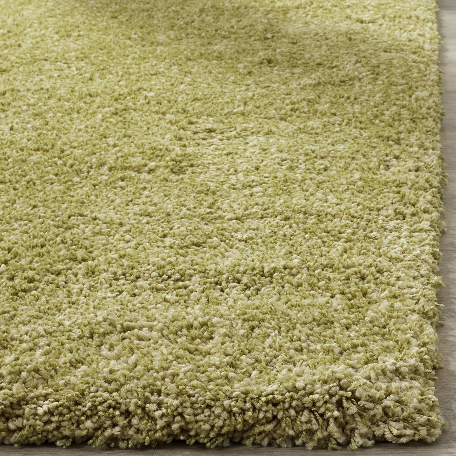 image:imageSAFAVIEH California Shag Collection Area Rug 53 x 76 Beige NonShedding amp Easy to Clean Ultra Plush Thick Pile Ideal for Living Room Bedroom Dining Space SG1511313Green