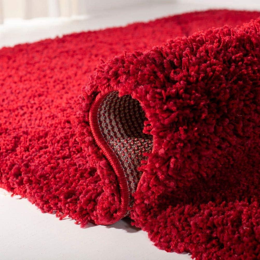 image:imageSAFAVIEH California Shag Collection Area Rug 53 x 76 Beige NonShedding amp Easy to Clean Ultra Plush Thick Pile Ideal for Living Room Bedroom Dining Space SG1511313Red
