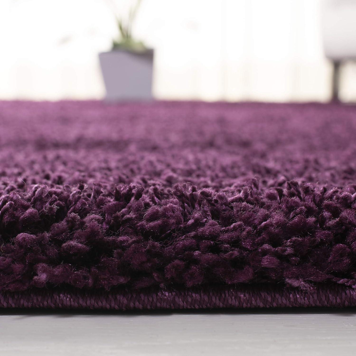 image:imageSAFAVIEH California Shag Collection Area Rug 53 x 76 Beige NonShedding amp Easy to Clean Ultra Plush Thick Pile Ideal for Living Room Bedroom Dining Space SG1511313Purple