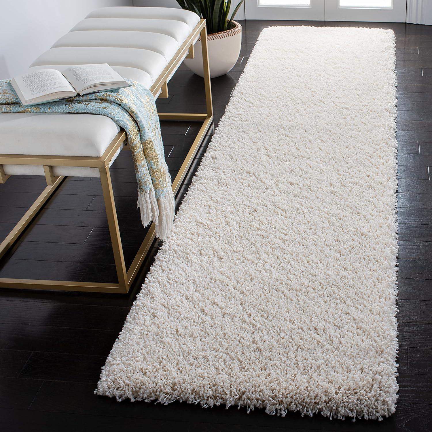 image:imageSAFAVIEH California Shag Collection Area Rug 53 x 76 Beige NonShedding amp Easy to Clean Ultra Plush Thick Pile Ideal for Living Room Bedroom Dining Space SG1511313Ivory