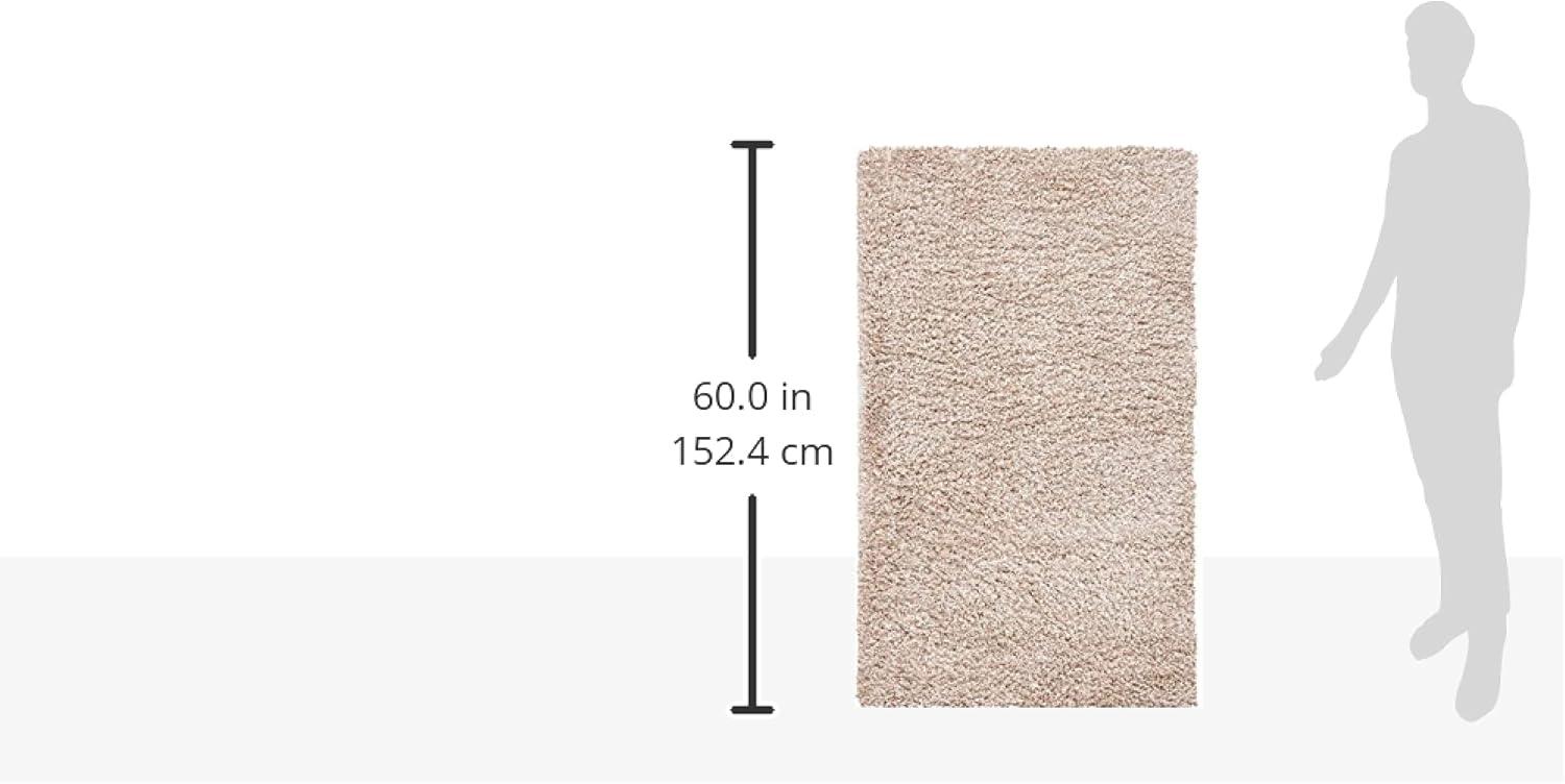 image:imageSAFAVIEH California Shag Collection Area Rug 53 x 76 Beige NonShedding amp Easy to Clean Ultra Plush Thick Pile Ideal for Living Room Bedroom Dining Space SG1511313Beige
