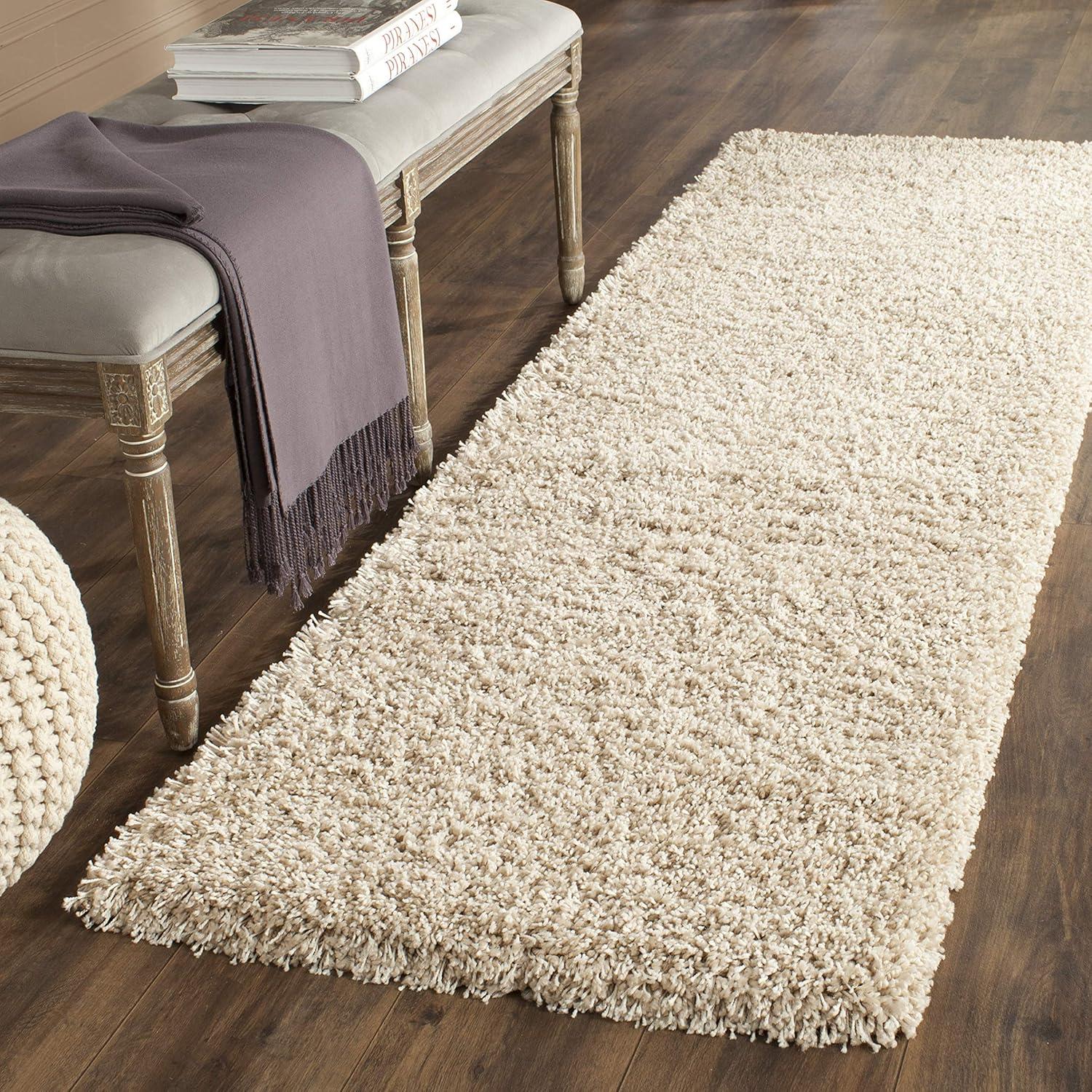 image:imageSAFAVIEH California Shag Collection Area Rug 53 x 76 Beige NonShedding amp Easy to Clean Ultra Plush Thick Pile Ideal for Living Room Bedroom Dining Space SG1511313Beige