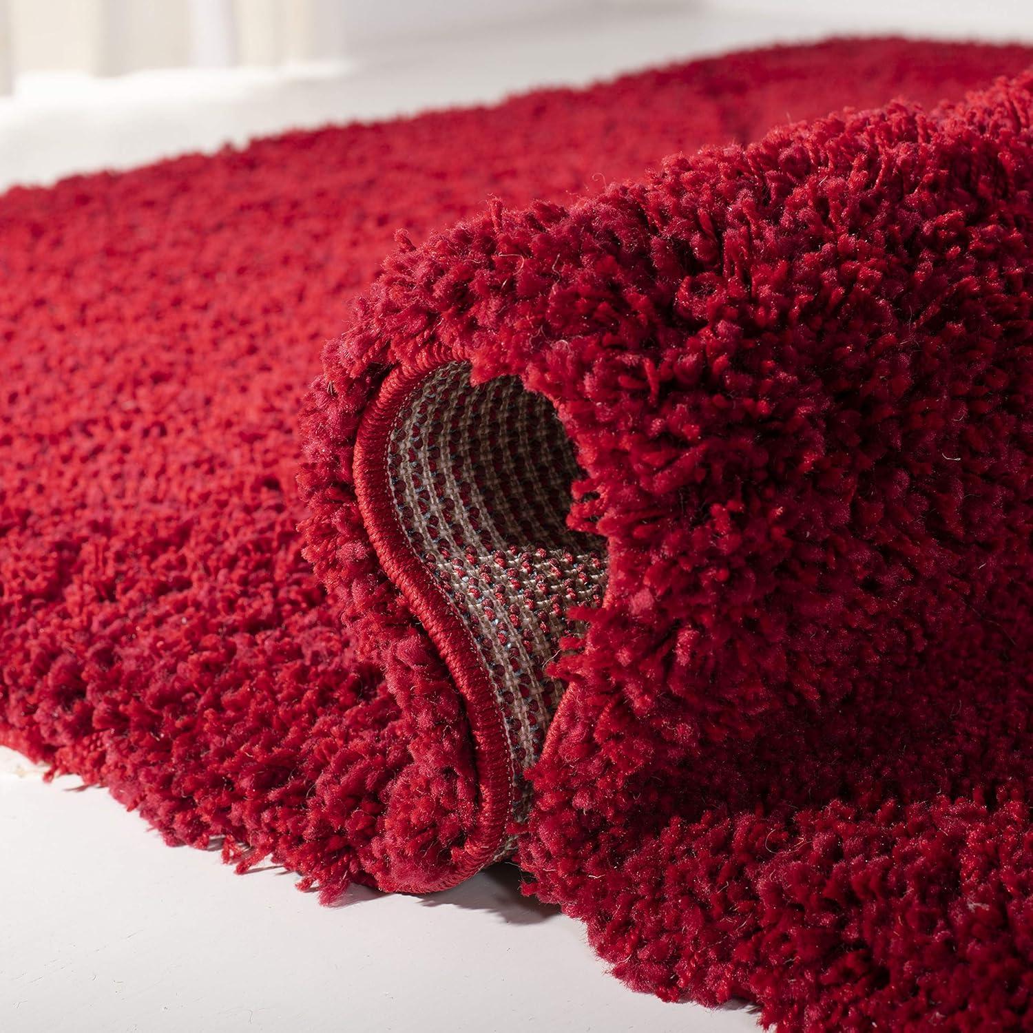 image:imageSAFAVIEH California Shag Collection Area Rug 53 x 76 Beige NonShedding amp Easy to Clean Ultra Plush Thick Pile Ideal for Living Room Bedroom Dining Space SG1511313Red