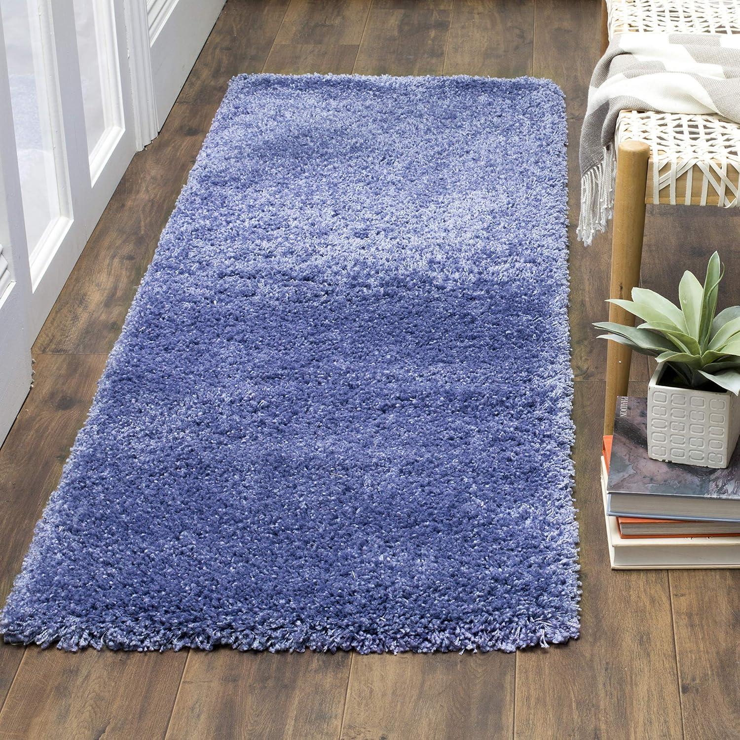 image:imageSAFAVIEH California Shag Collection Area Rug 53 x 76 Beige NonShedding amp Easy to Clean Ultra Plush Thick Pile Ideal for Living Room Bedroom Dining Space SG1511313Periwinkle
