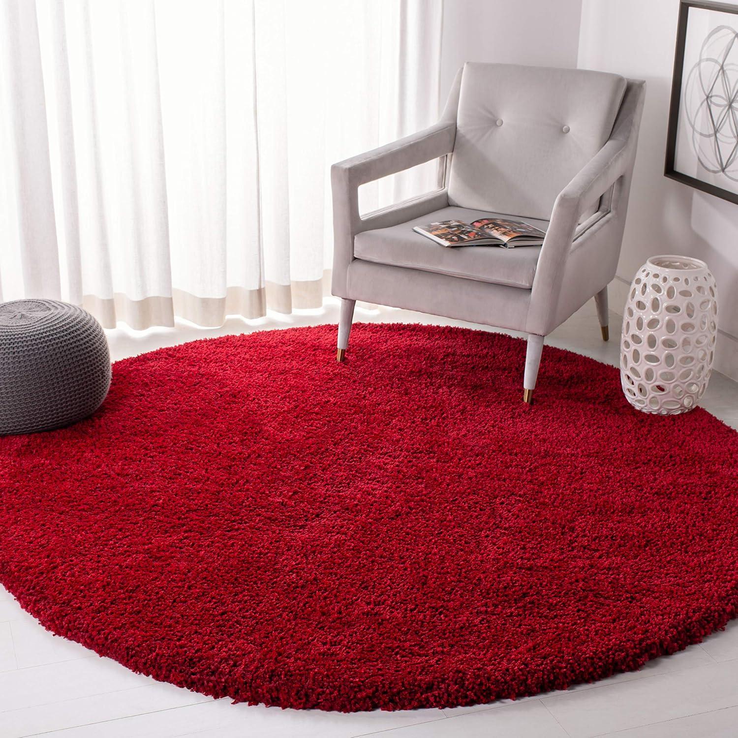 image:imageSAFAVIEH California Shag Collection Area Rug 53 x 76 Beige NonShedding amp Easy to Clean Ultra Plush Thick Pile Ideal for Living Room Bedroom Dining Space SG1511313Red