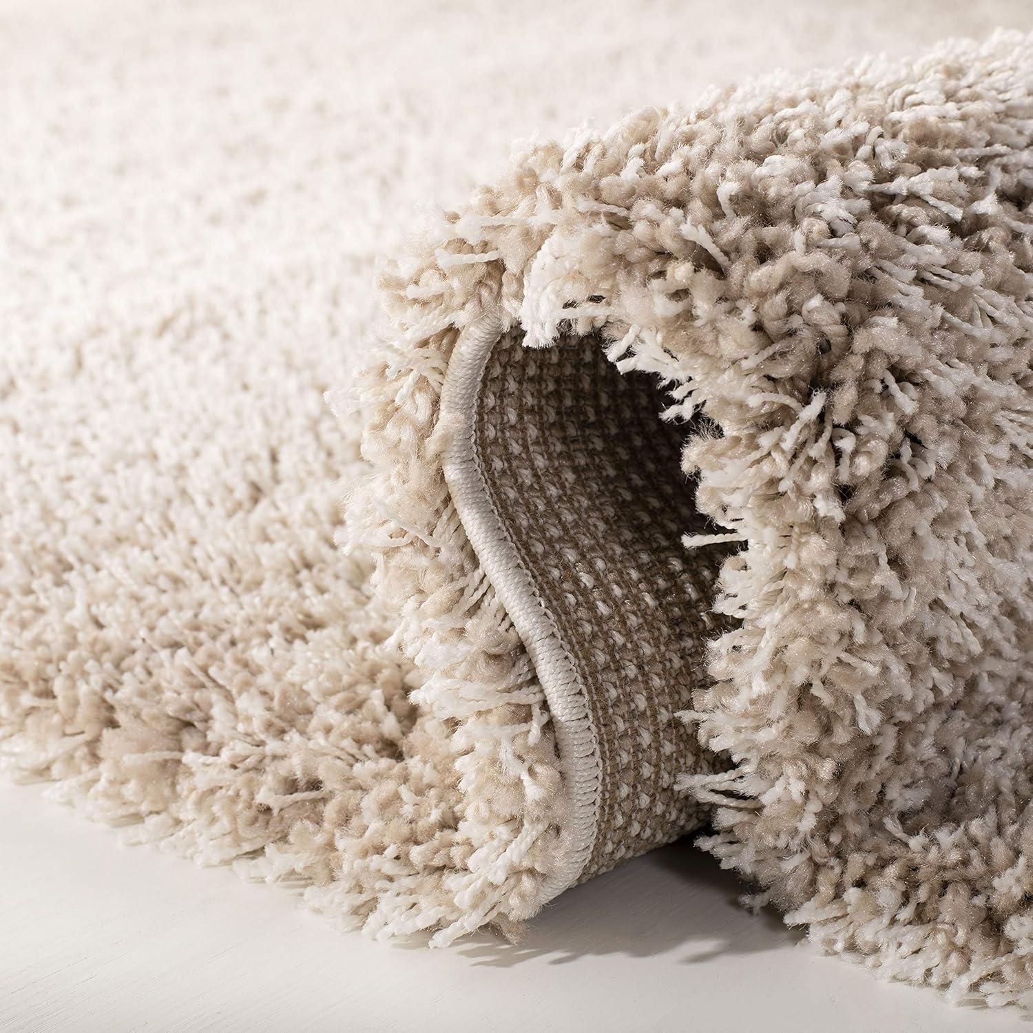 image:imageSAFAVIEH California Shag Collection Area Rug 53 x 76 Beige NonShedding amp Easy to Clean Ultra Plush Thick Pile Ideal for Living Room Bedroom Dining Space SG1511313Beige