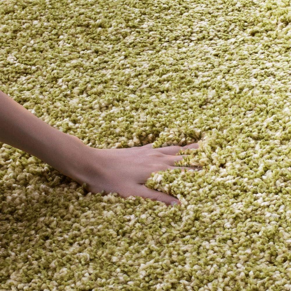 image:imageSAFAVIEH California Shag Collection Area Rug 53 x 76 Beige NonShedding amp Easy to Clean Ultra Plush Thick Pile Ideal for Living Room Bedroom Dining Space SG1511313Green