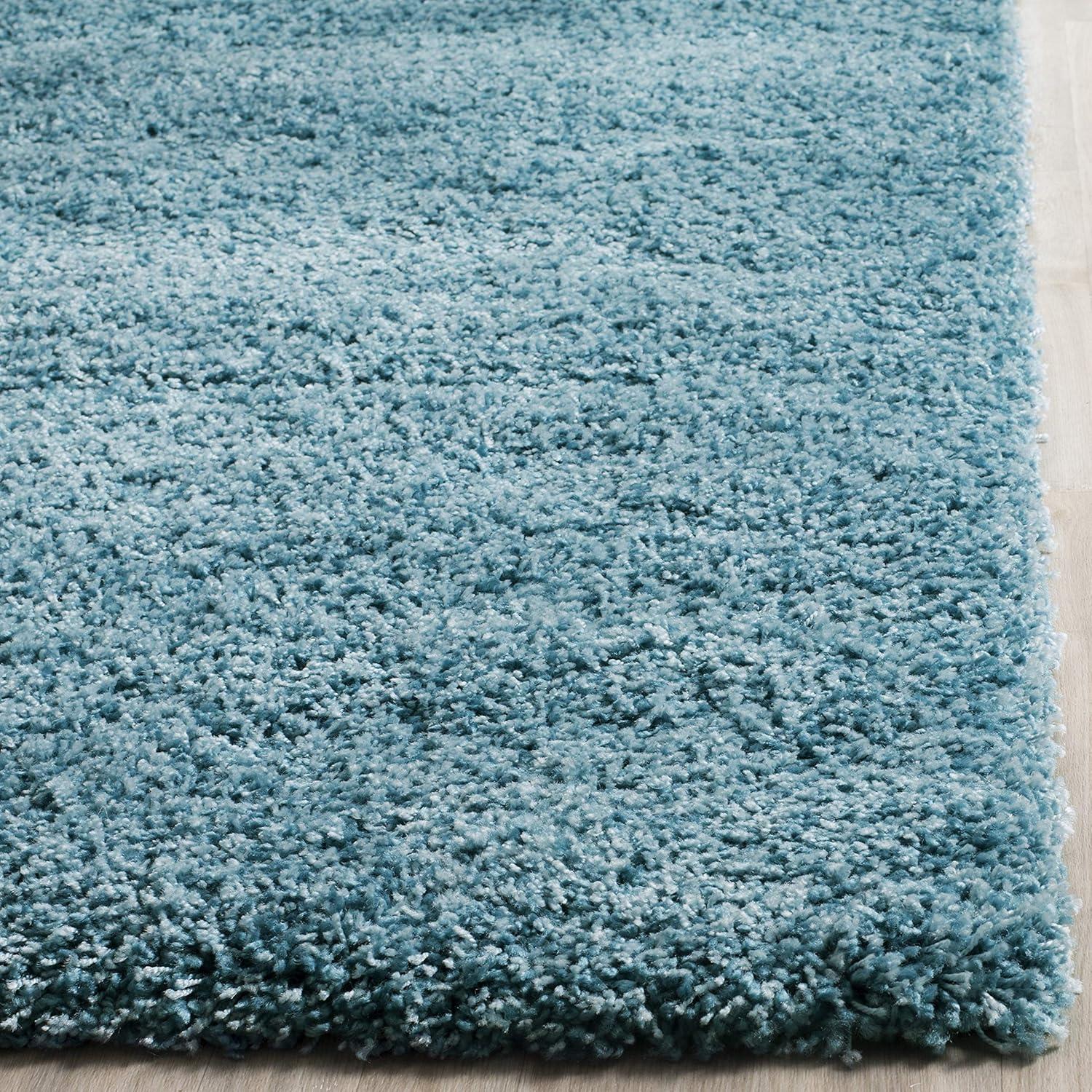 image:imageSAFAVIEH California Shag Collection Area Rug 53 x 76 Beige NonShedding amp Easy to Clean Ultra Plush Thick Pile Ideal for Living Room Bedroom Dining Space SG1511313Turquoise