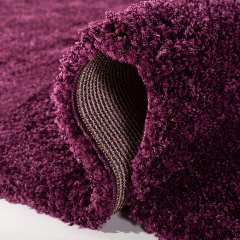 image:imageSAFAVIEH California Shag Collection Area Rug 53 x 76 Beige NonShedding amp Easy to Clean Ultra Plush Thick Pile Ideal for Living Room Bedroom Dining Space SG1511313Purple