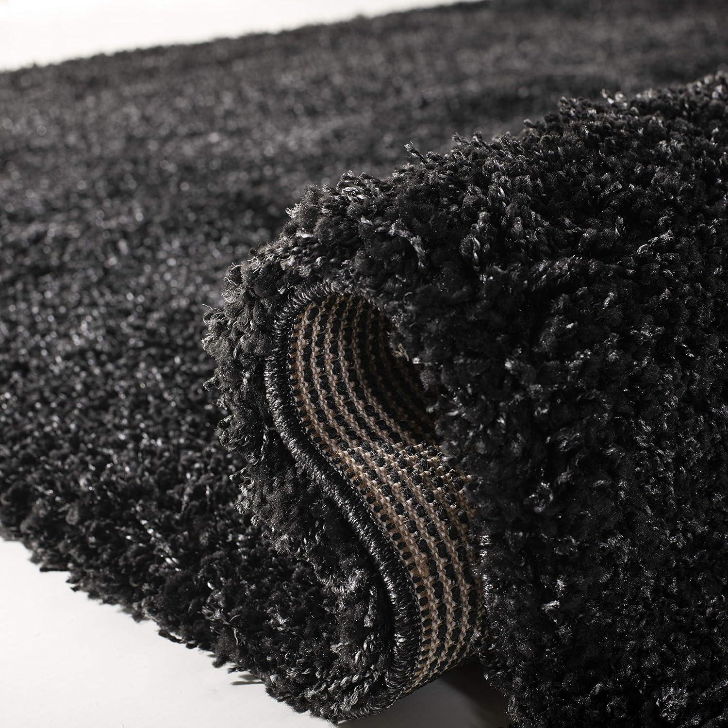 image:imageSAFAVIEH California Shag Collection Area Rug 53 x 76 Beige NonShedding amp Easy to Clean Ultra Plush Thick Pile Ideal for Living Room Bedroom Dining Space SG1511313BlackIvory