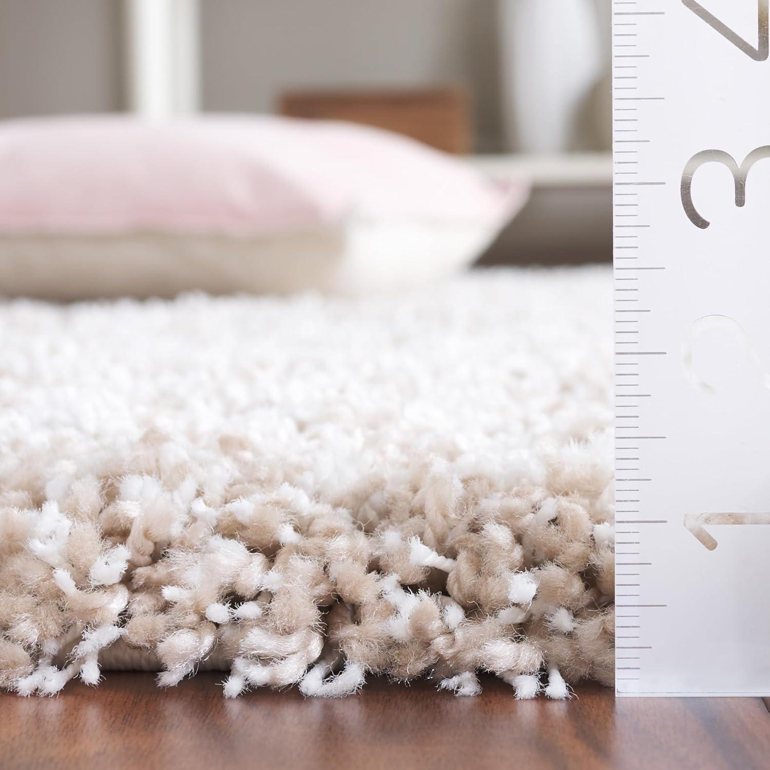 image:imageSAFAVIEH California Shag Collection Area Rug 53 x 76 Beige NonShedding amp Easy to Clean Ultra Plush Thick Pile Ideal for Living Room Bedroom Dining Space SG1511313Beige