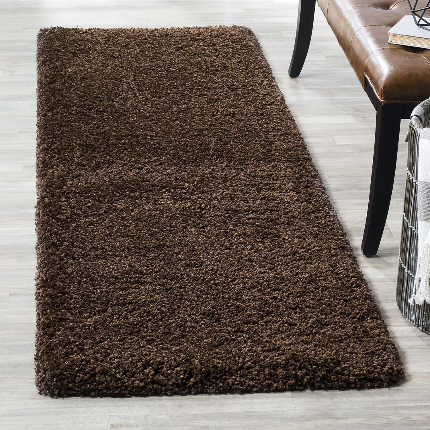 image:imageSAFAVIEH California Shag Collection Area Rug 53 x 76 Beige NonShedding amp Easy to Clean Ultra Plush Thick Pile Ideal for Living Room Bedroom Dining Space SG1511313Brown