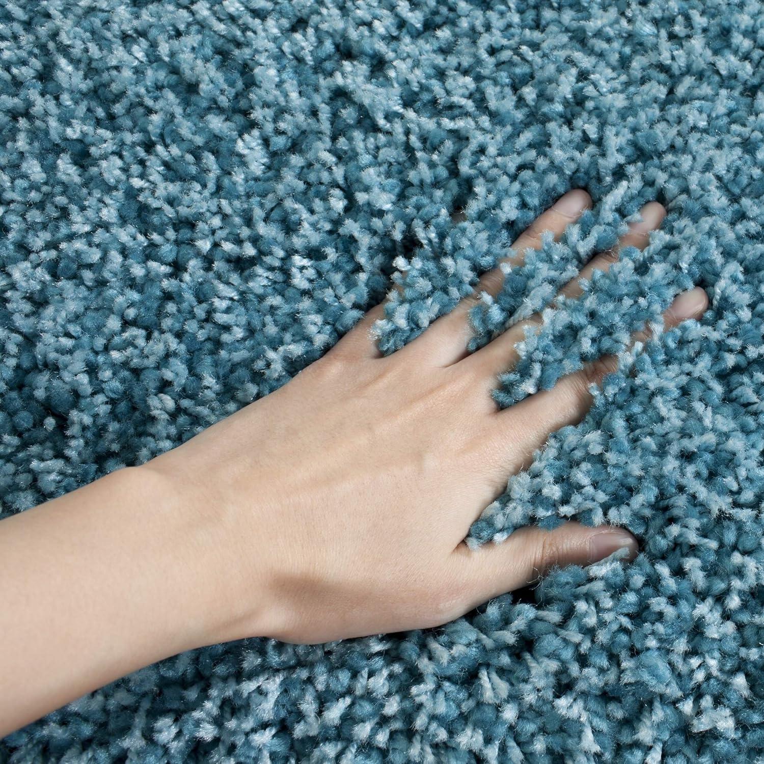 image:imageSAFAVIEH California Shag Collection Area Rug 53 x 76 Beige NonShedding amp Easy to Clean Ultra Plush Thick Pile Ideal for Living Room Bedroom Dining Space SG1511313Turquoise