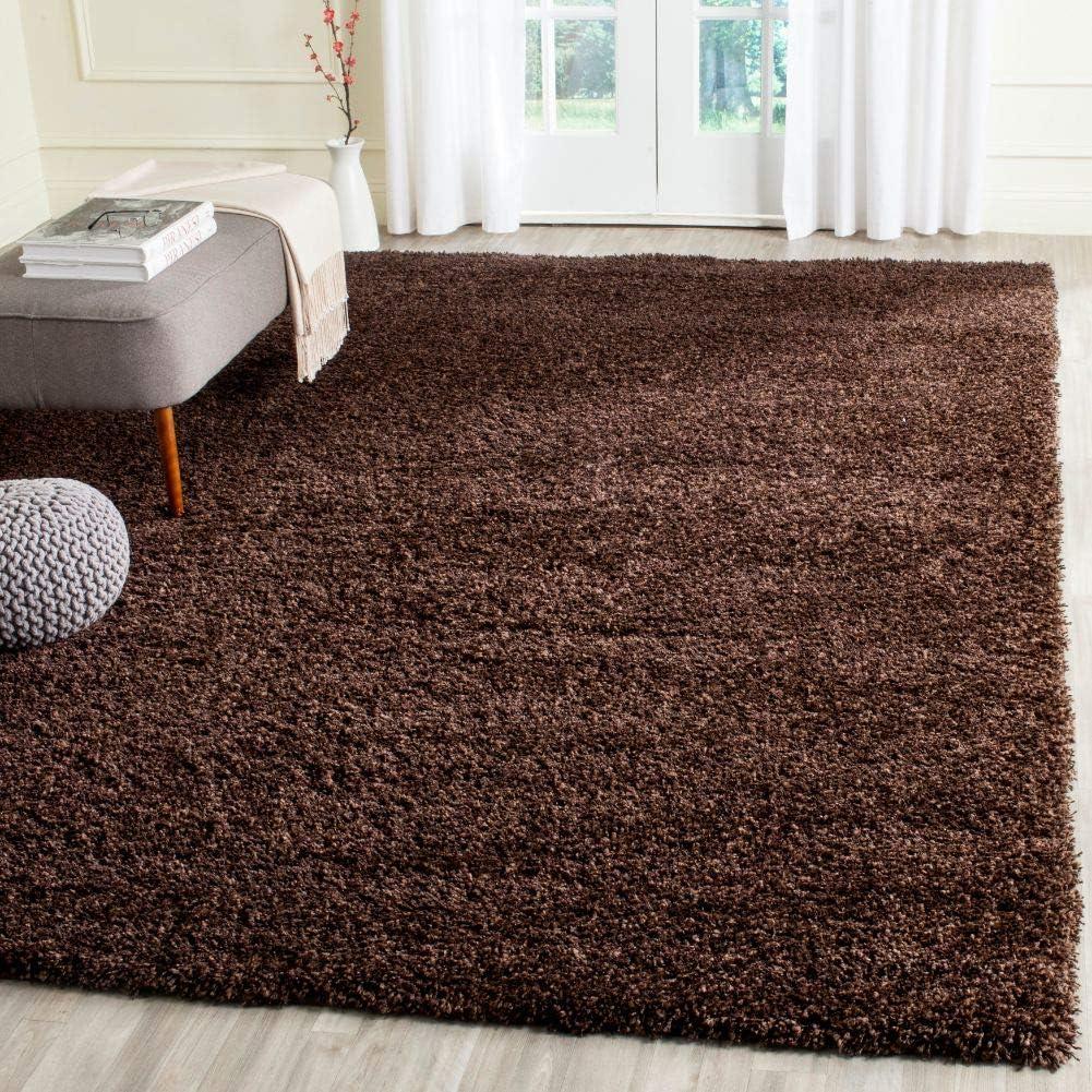 image:imageSAFAVIEH California Shag Collection Area Rug 53 x 76 Beige NonShedding amp Easy to Clean Ultra Plush Thick Pile Ideal for Living Room Bedroom Dining Space SG1511313Brown