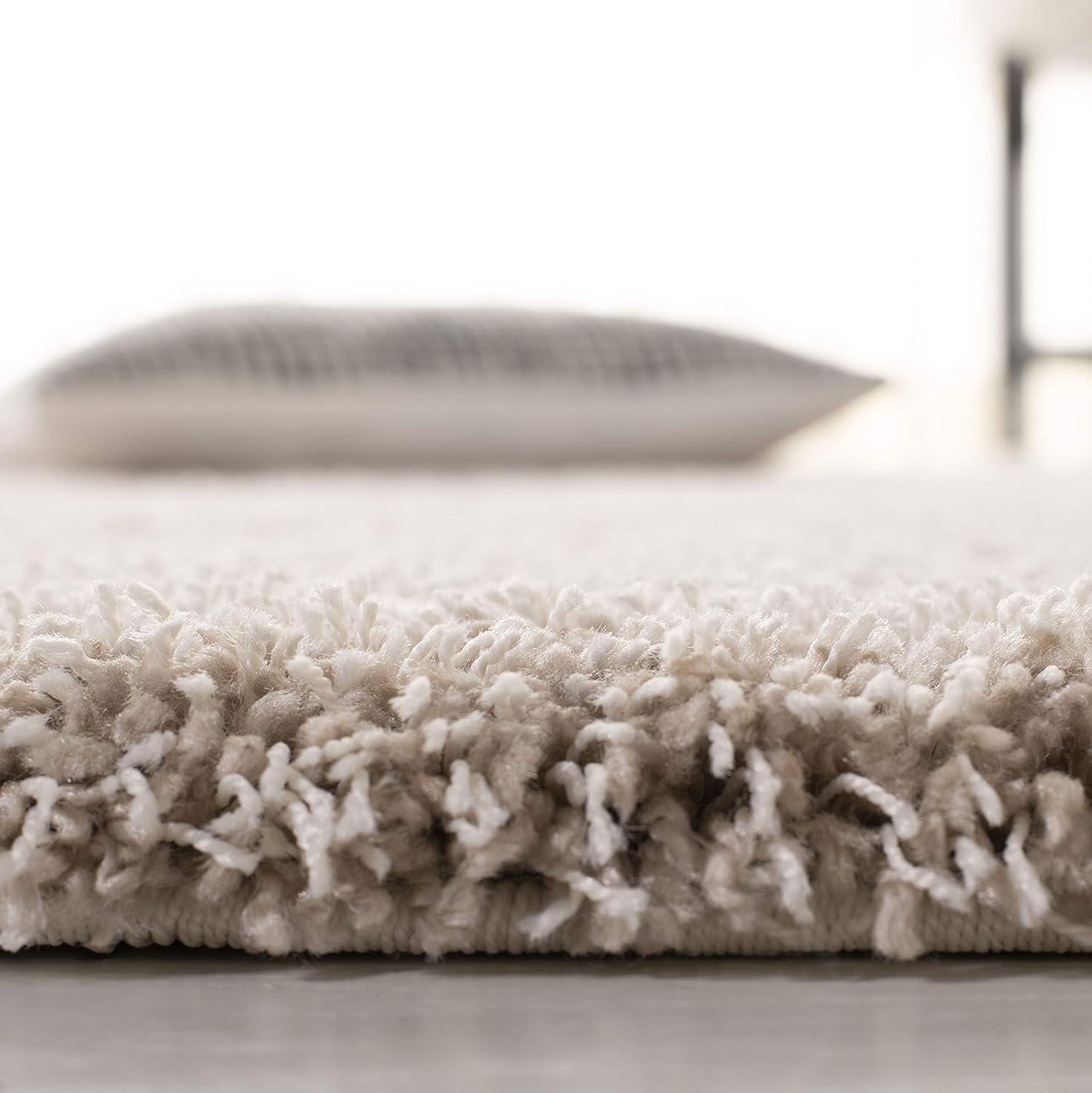 image:imageSAFAVIEH California Shag Collection Area Rug 53 x 76 Beige NonShedding amp Easy to Clean Ultra Plush Thick Pile Ideal for Living Room Bedroom Dining Space SG1511313Beige