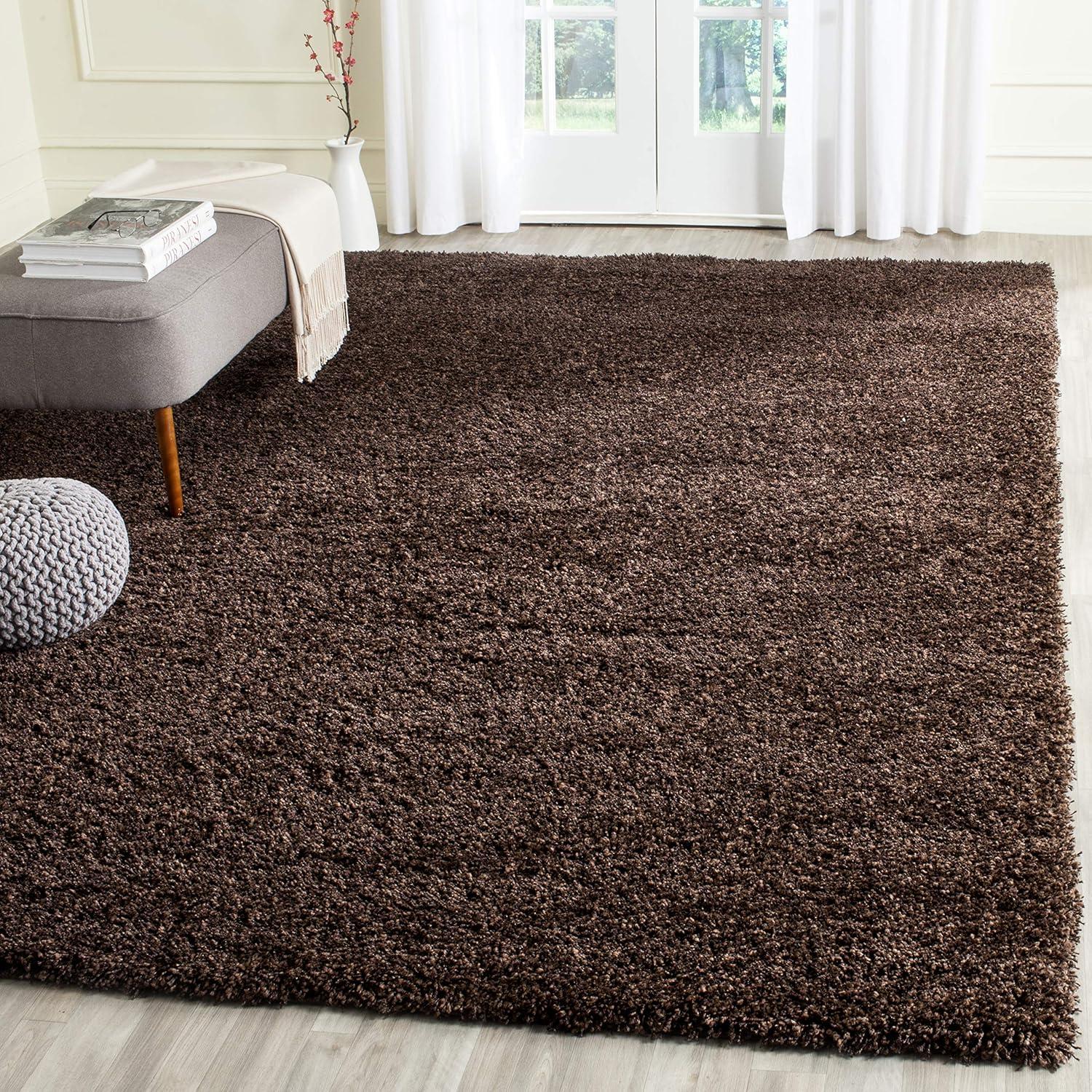 image:imageSAFAVIEH California Shag Collection Area Rug 53 x 76 Beige NonShedding amp Easy to Clean Ultra Plush Thick Pile Ideal for Living Room Bedroom Dining Space SG1511313Brown
