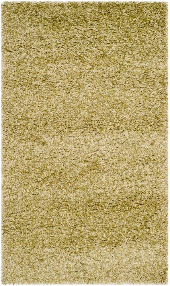 image:imageSAFAVIEH California Shag Collection Area Rug 53 x 76 Beige NonShedding amp Easy to Clean Ultra Plush Thick Pile Ideal for Living Room Bedroom Dining Space SG1511313Green