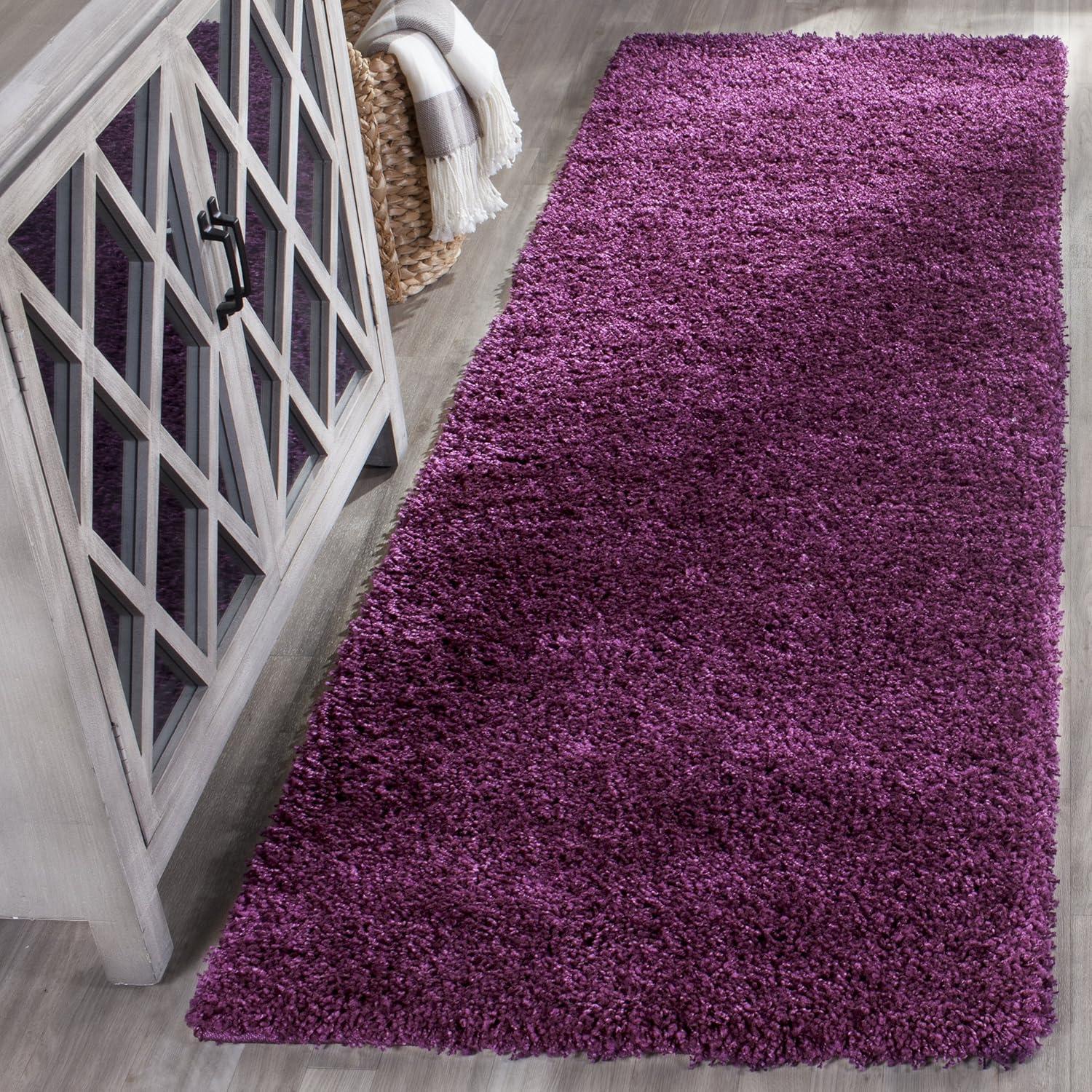 image:imageSAFAVIEH California Shag Collection Area Rug 53 x 76 Beige NonShedding amp Easy to Clean Ultra Plush Thick Pile Ideal for Living Room Bedroom Dining Space SG1511313Purple