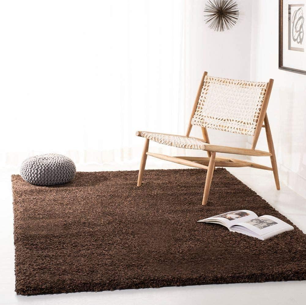 image:imageSAFAVIEH California Shag Collection Area Rug 53 x 76 Beige NonShedding amp Easy to Clean Ultra Plush Thick Pile Ideal for Living Room Bedroom Dining Space SG1511313Brown