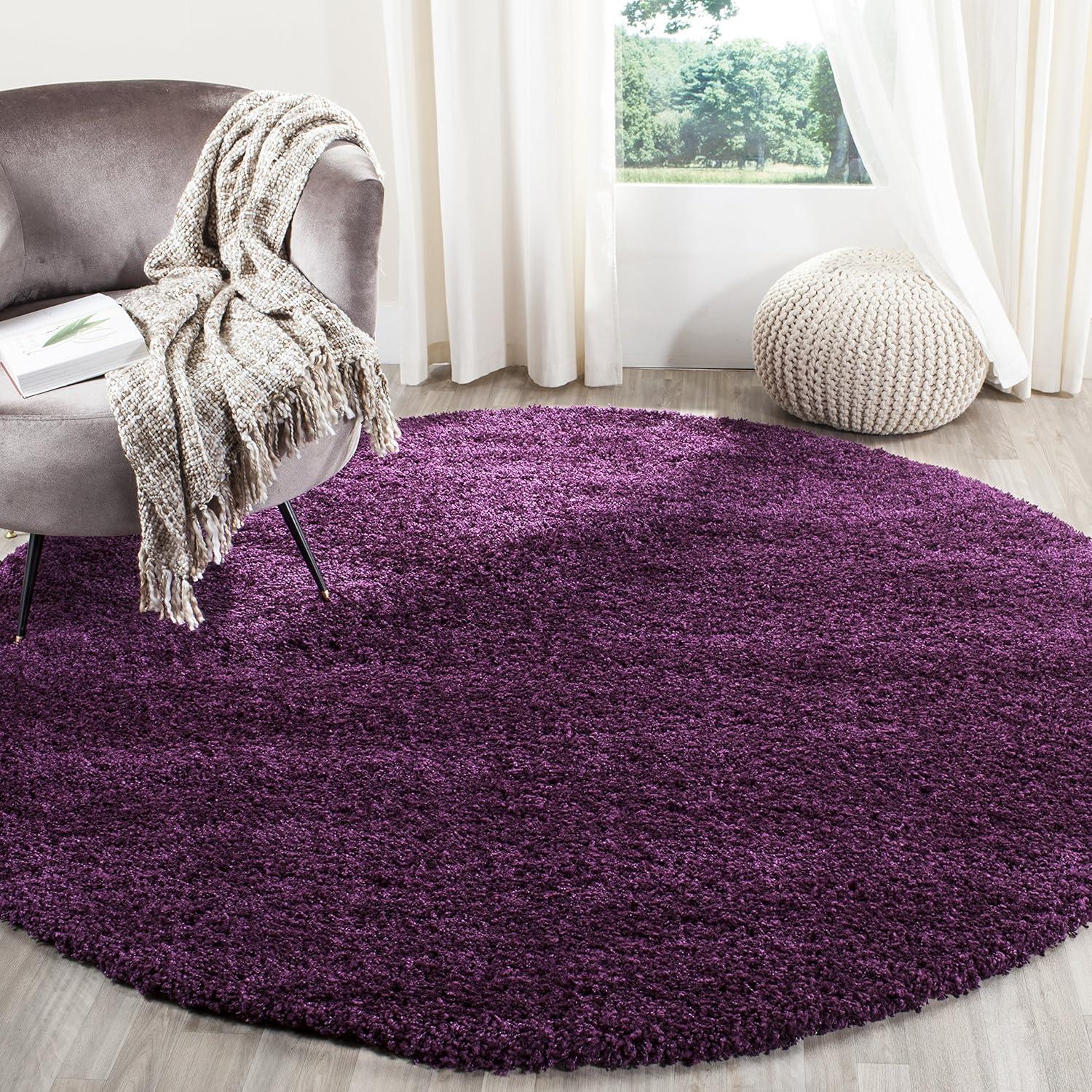 image:imageSAFAVIEH California Shag Collection Area Rug 53 x 76 Beige NonShedding amp Easy to Clean Ultra Plush Thick Pile Ideal for Living Room Bedroom Dining Space SG1511313Purple