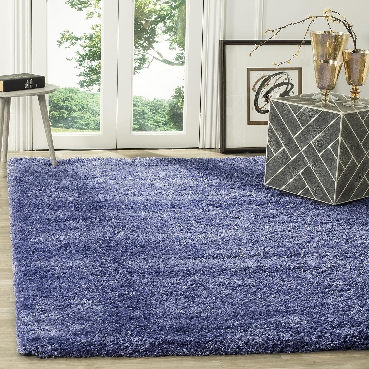image:imageSAFAVIEH California Shag Collection Area Rug 53 x 76 Beige NonShedding amp Easy to Clean Ultra Plush Thick Pile Ideal for Living Room Bedroom Dining Space SG1511313Periwinkle
