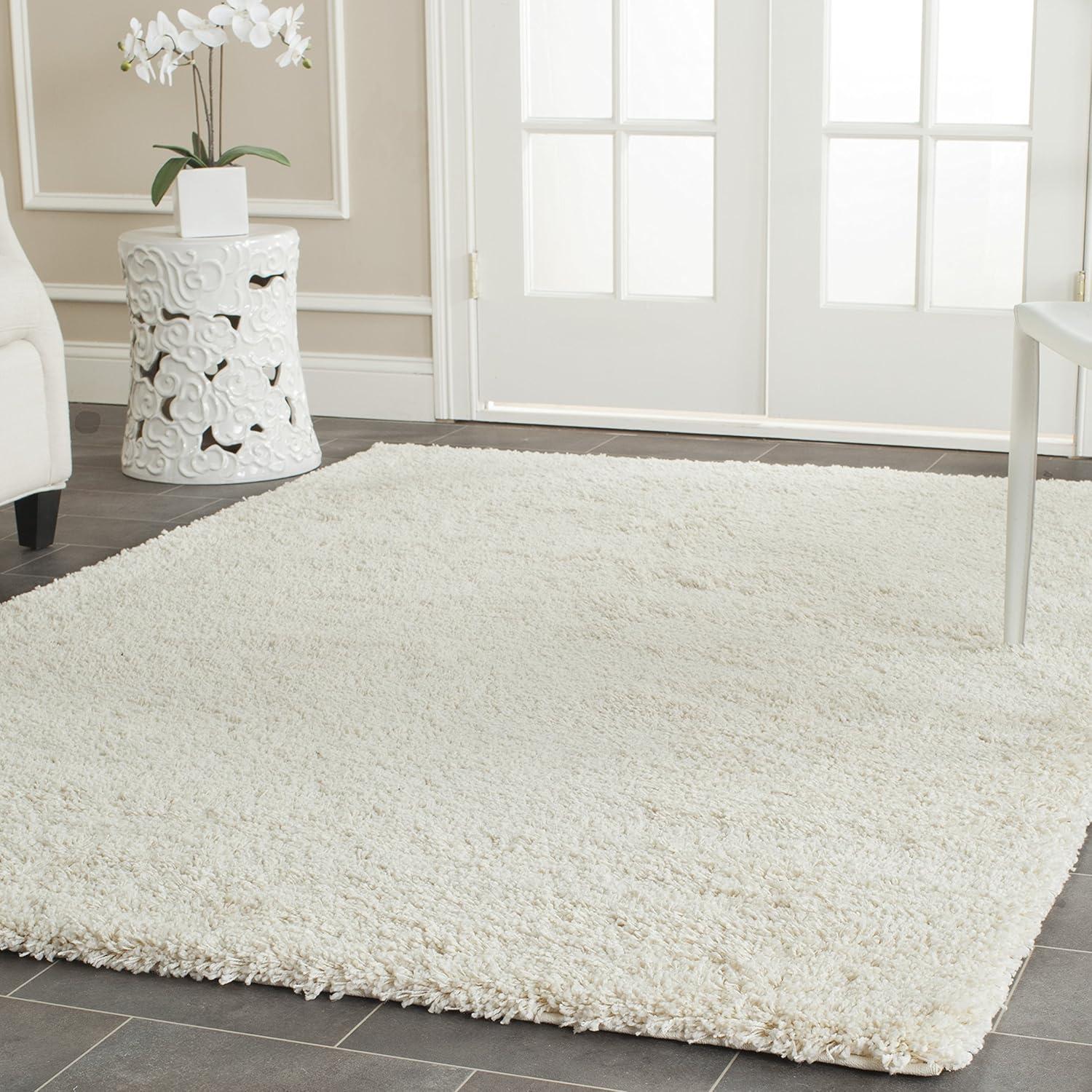 image:imageSAFAVIEH California Shag Collection Area Rug 53 x 76 Beige NonShedding amp Easy to Clean Ultra Plush Thick Pile Ideal for Living Room Bedroom Dining Space SG1511313Ivory