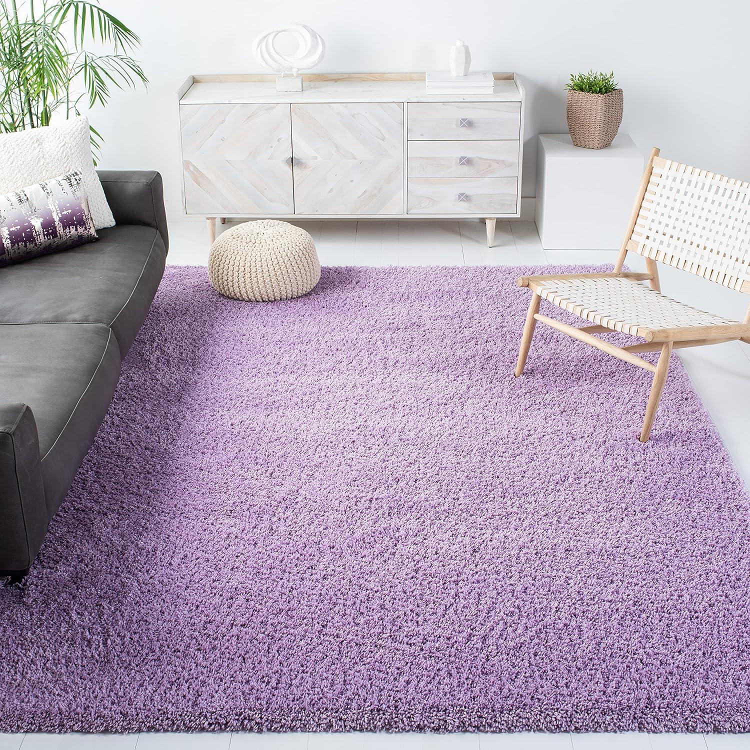 image:imageSAFAVIEH California Shag Collection Area Rug 53 x 76 Beige NonShedding amp Easy to Clean Ultra Plush Thick Pile Ideal for Living Room Bedroom Dining Space SG1511313Lilac