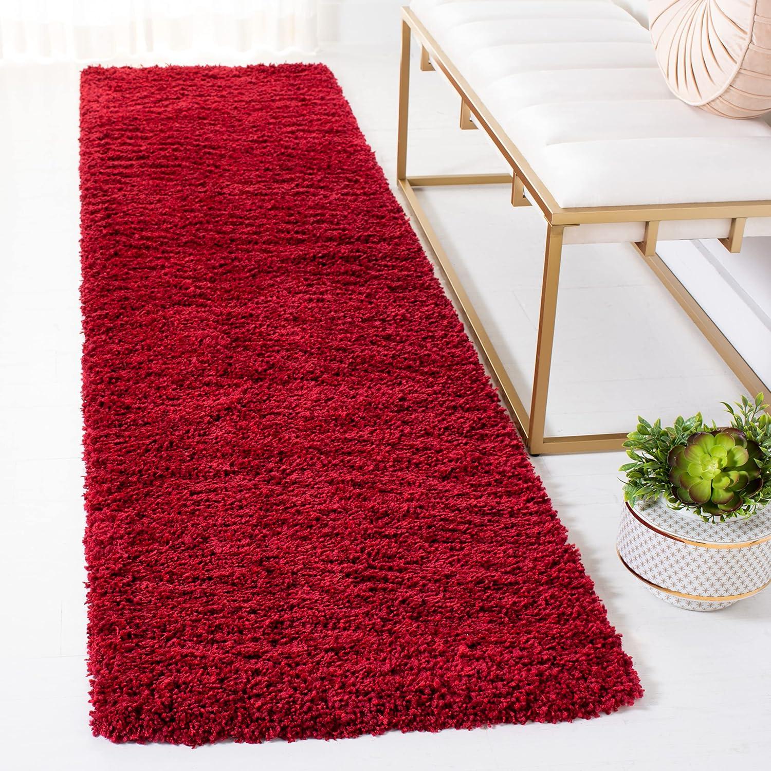 image:imageSAFAVIEH California Shag Collection Area Rug 53 x 76 Beige NonShedding amp Easy to Clean Ultra Plush Thick Pile Ideal for Living Room Bedroom Dining Space SG1511313Red