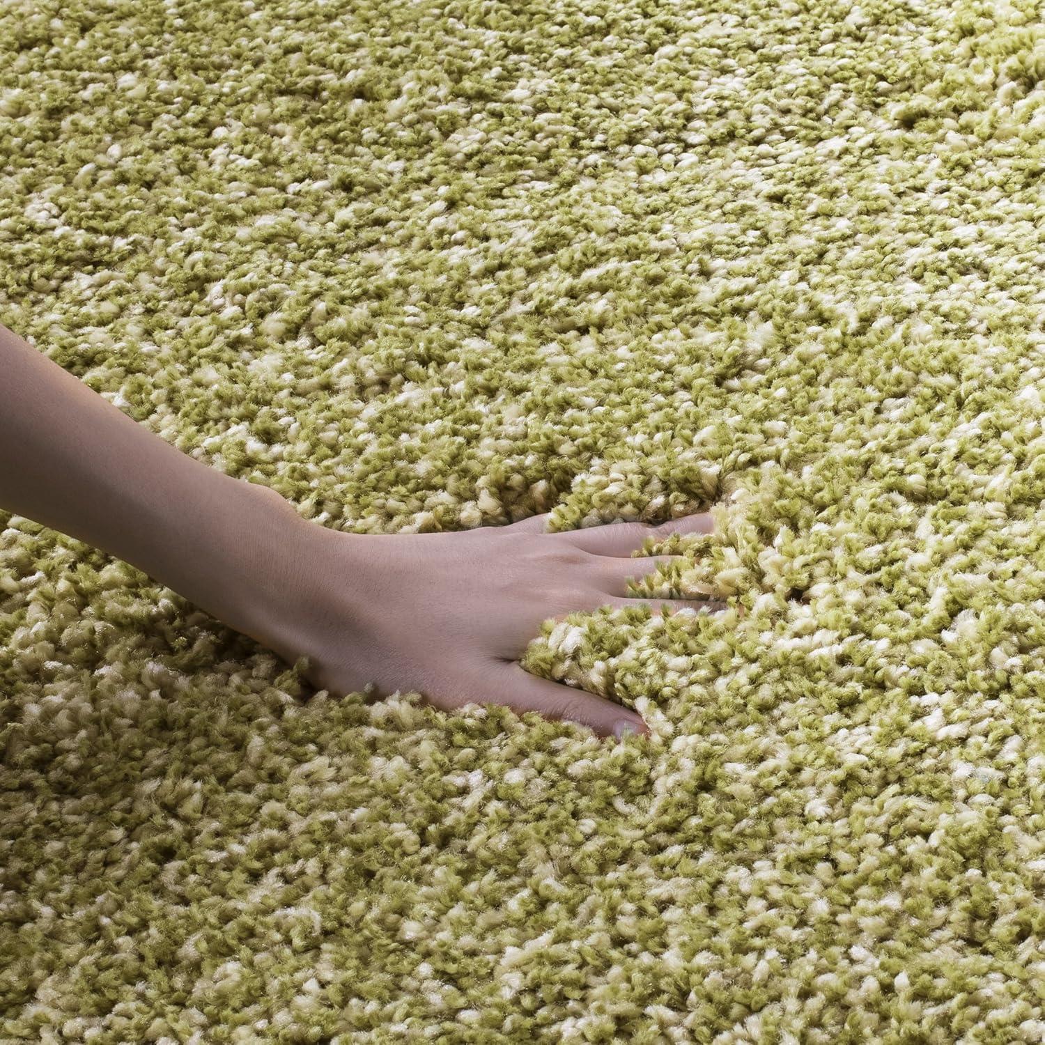 image:imageSAFAVIEH California Shag Collection Area Rug 53 x 76 Beige NonShedding amp Easy to Clean Ultra Plush Thick Pile Ideal for Living Room Bedroom Dining Space SG1511313Green